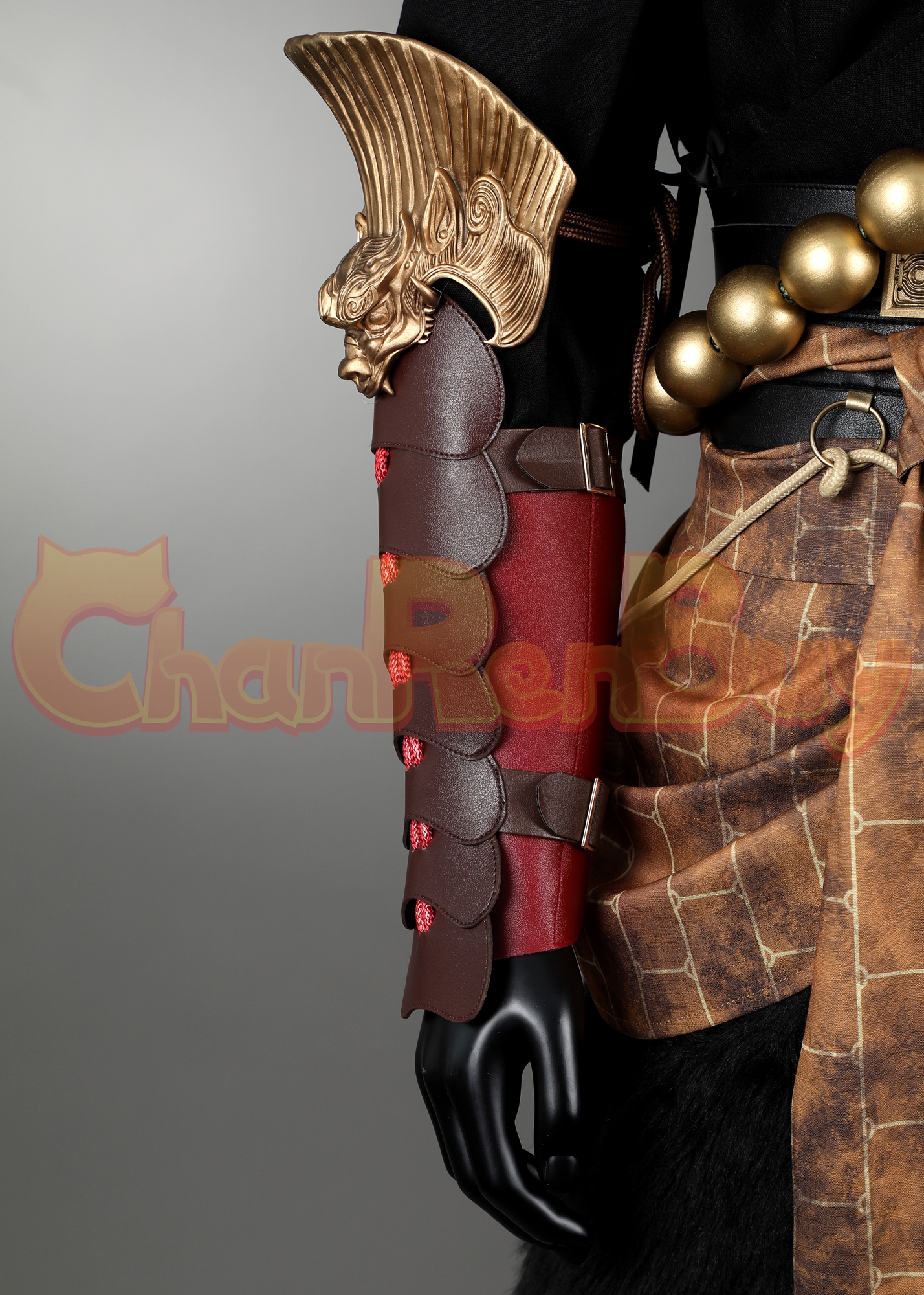 Ebongold Silk Robe Costume Black Myth: Wukong Suit Cosplay