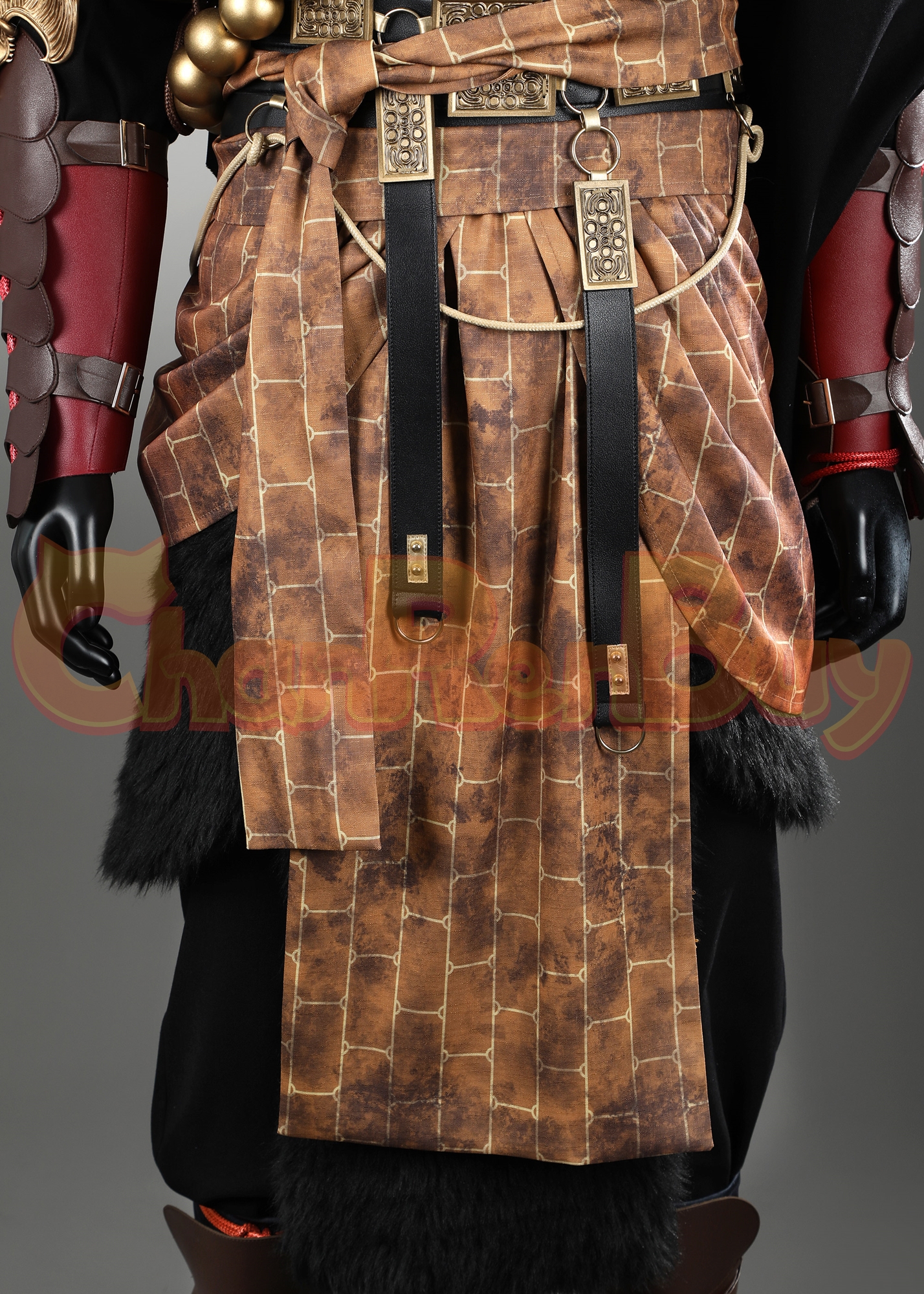 Ebongold Silk Robe Costume Black Myth: Wukong Suit Cosplay