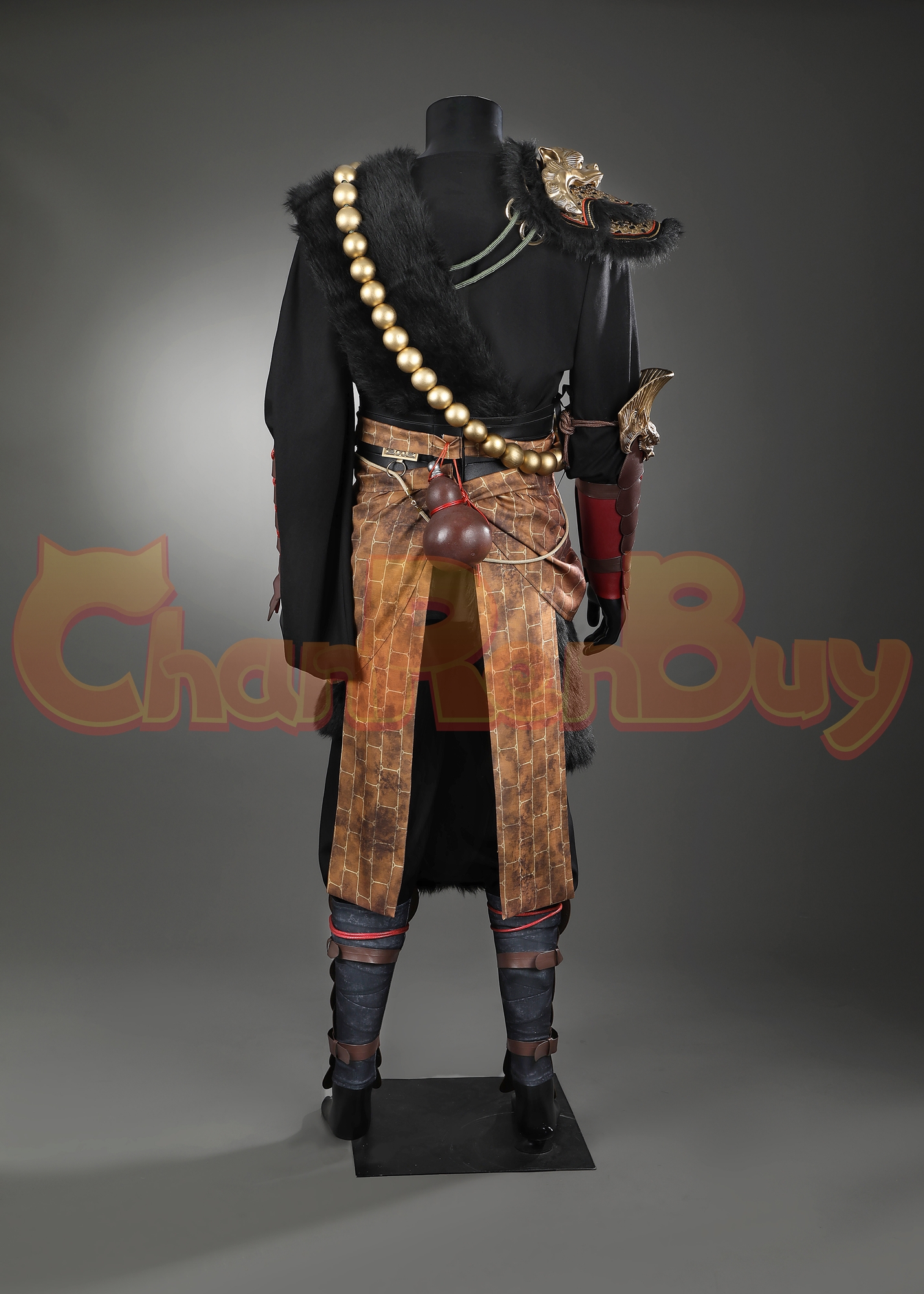 Ebongold Silk Robe Costume Black Myth: Wukong Suit Cosplay
