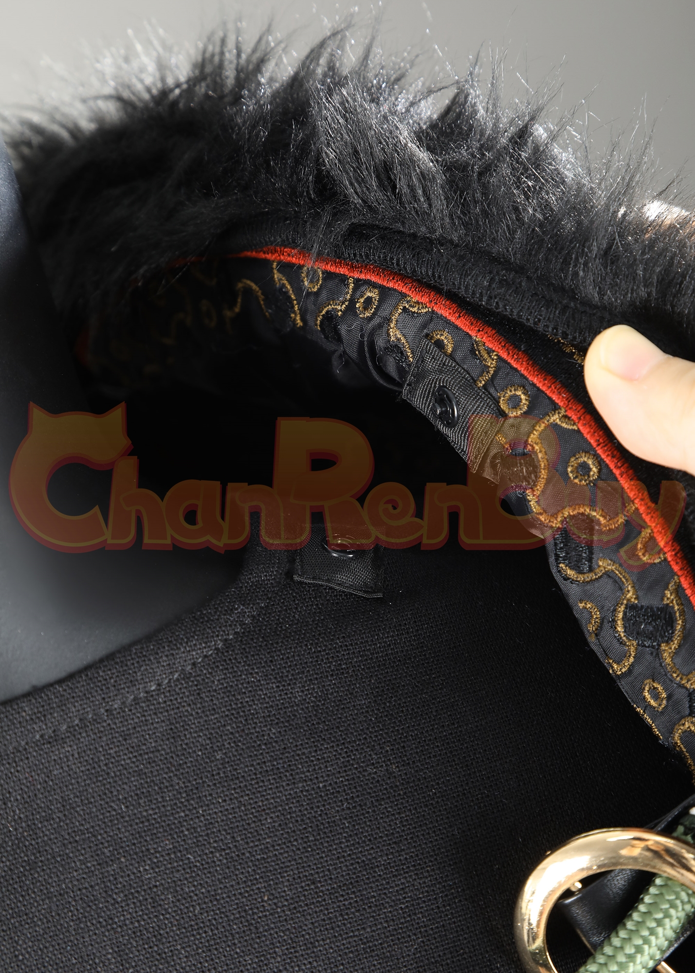 Ebongold Silk Robe Costume Black Myth: Wukong Suit Cosplay