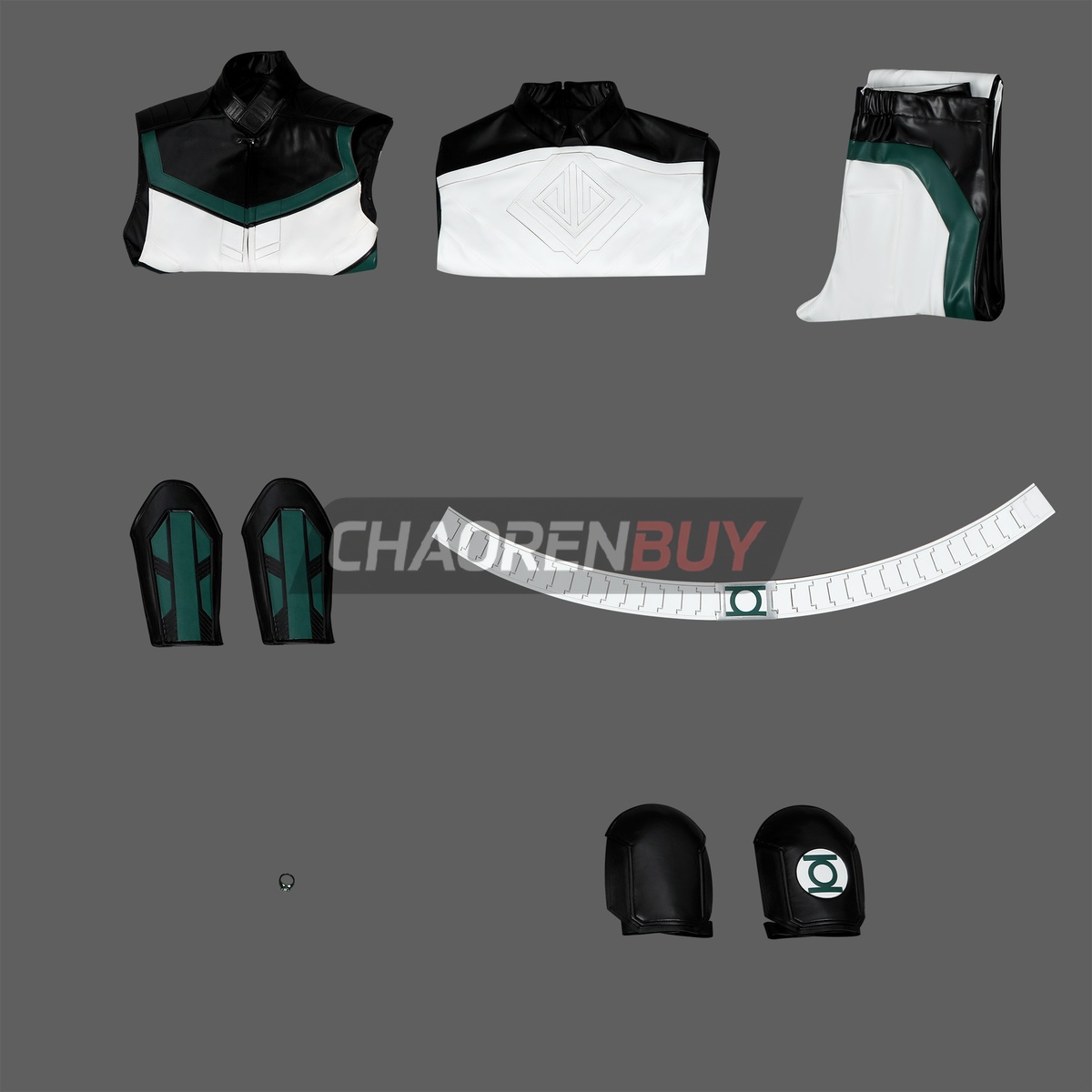 Green Lantern Costume Superhero Man Suit Cosplay