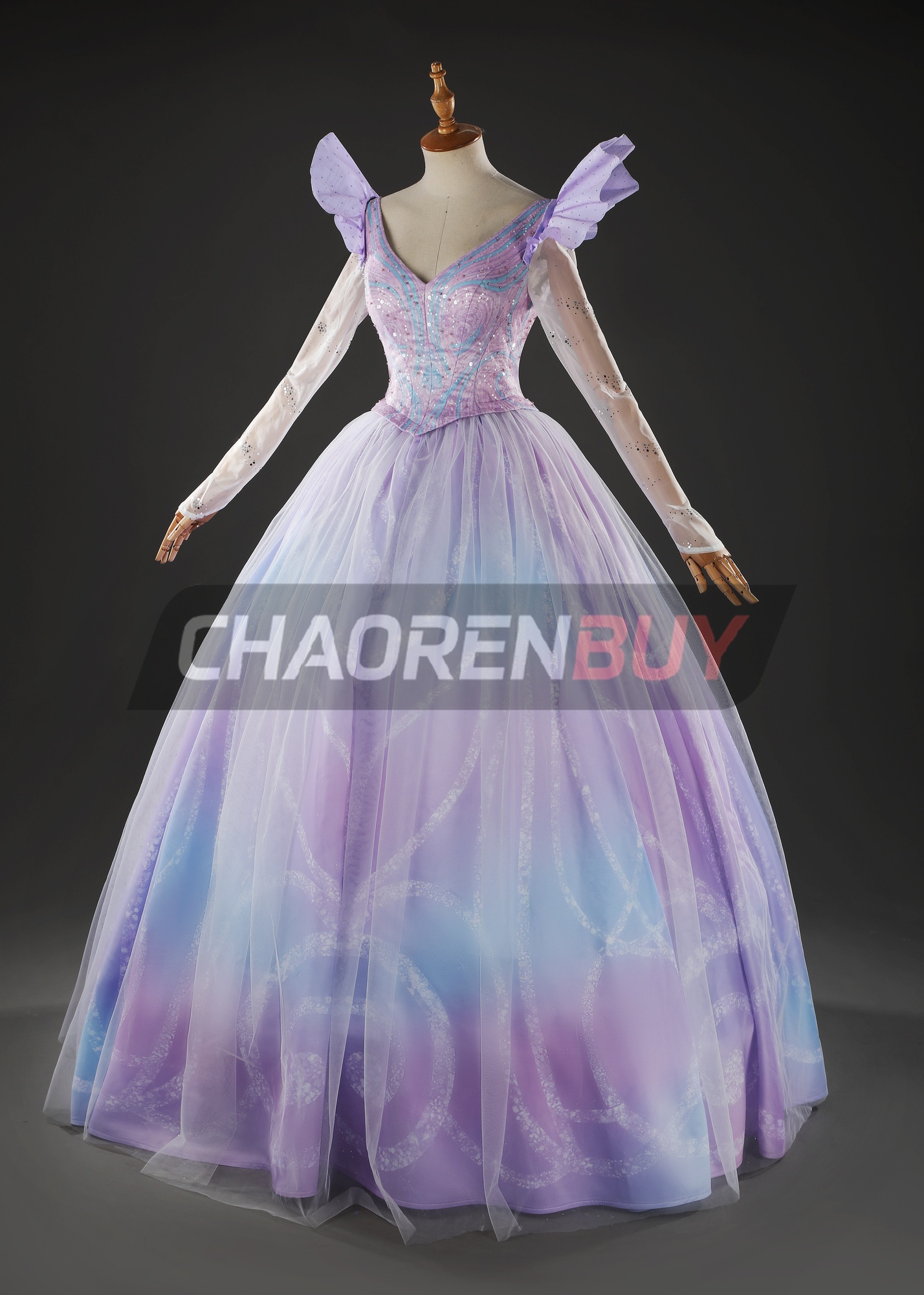 Glinda Costume Suit Cosplay Purple Dress