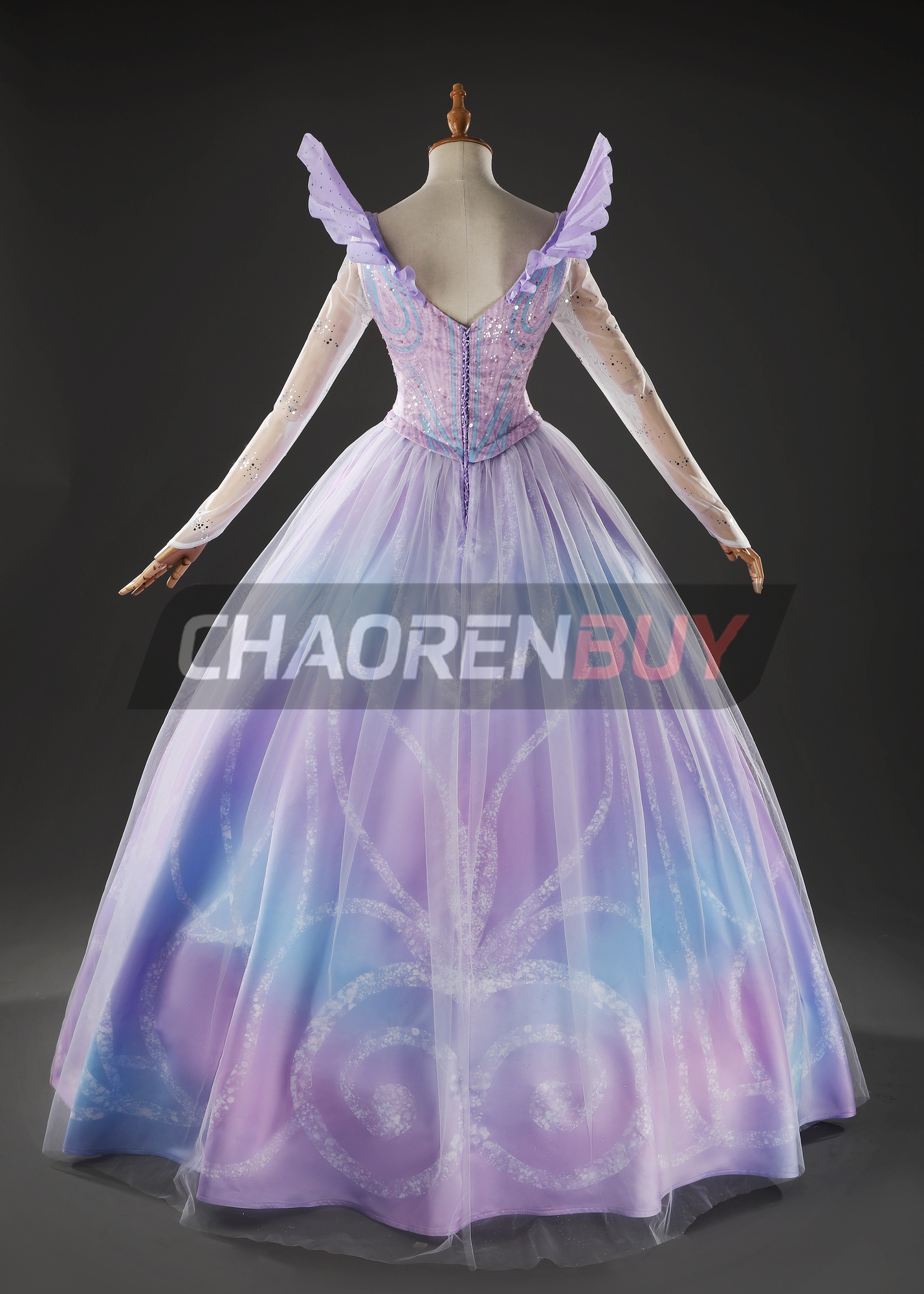 Glinda Costume Suit Cosplay Purple Dress
