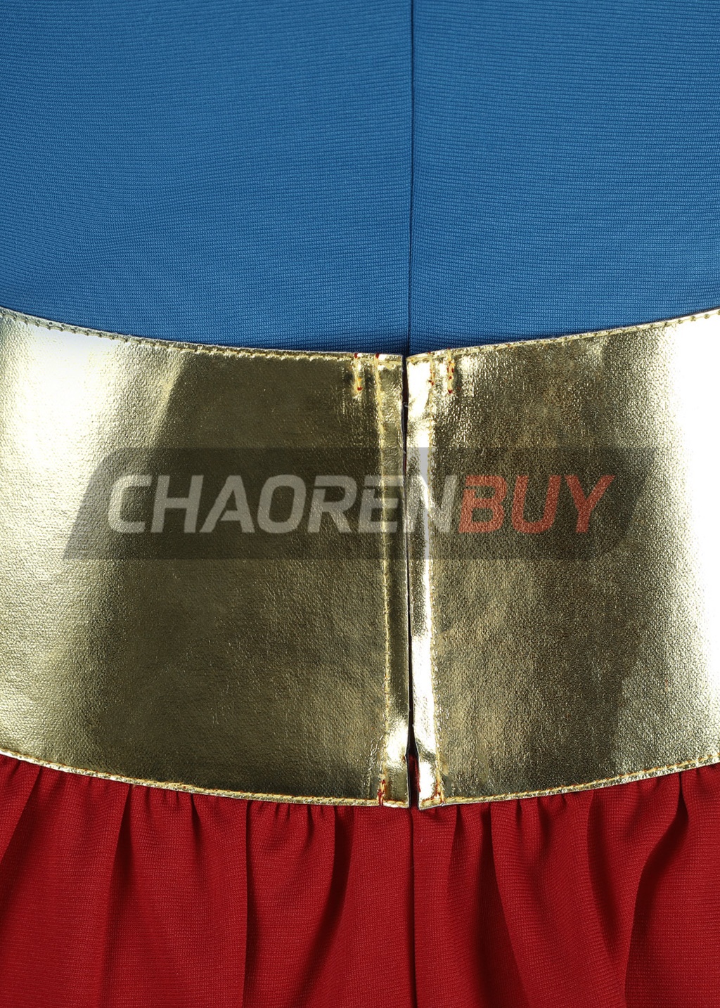 Superhero Man Girl Costume Woman of Blue Red Cape Suit Cosplay