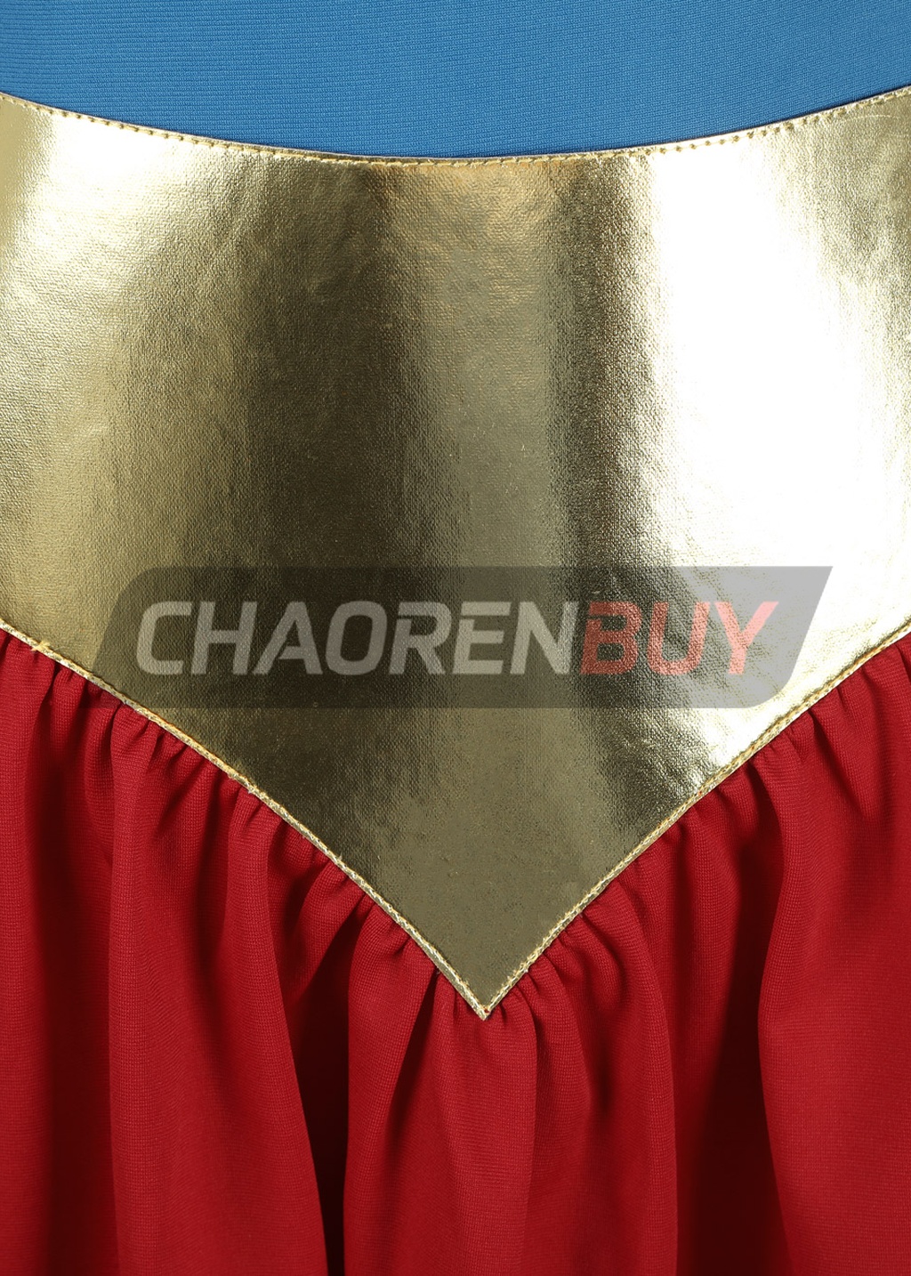 Superhero Man Girl Costume Woman of Blue Red Cape Suit Cosplay