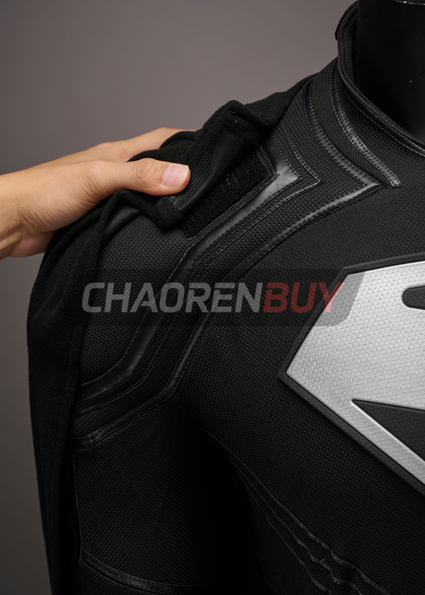 Superhero Man Costume Suit Cosplay Black Version 2
