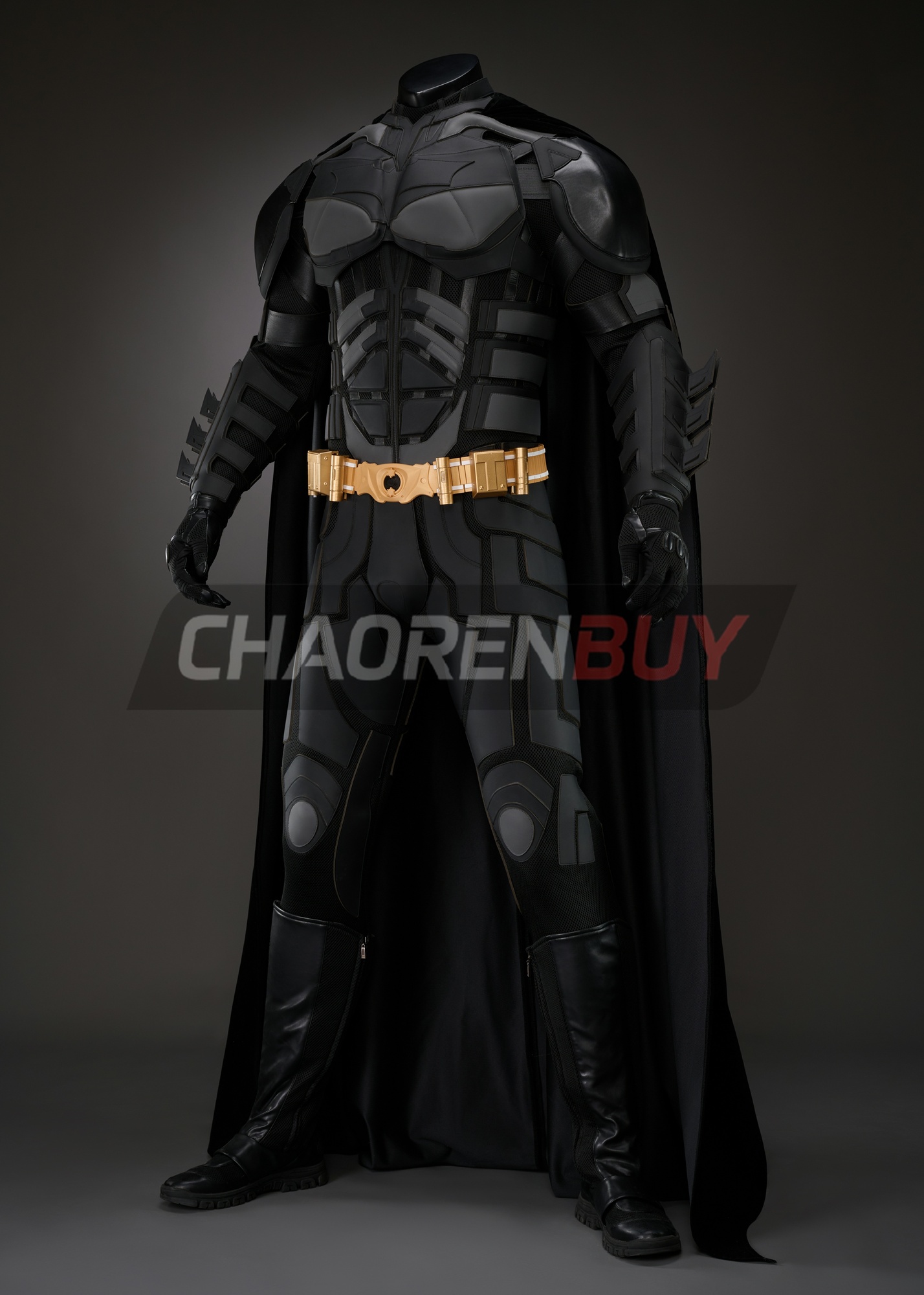 Superhero Bat Style Man Costume Bruce Wayne Suit Cosplay Top Level