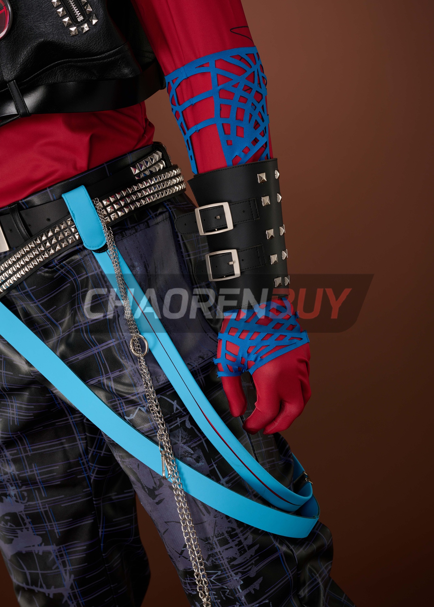 Spider-Punk Costume Spider-Man: Into the Spider-Verse Hobart Brown Suit Cosplay Upgrade Ver 2
