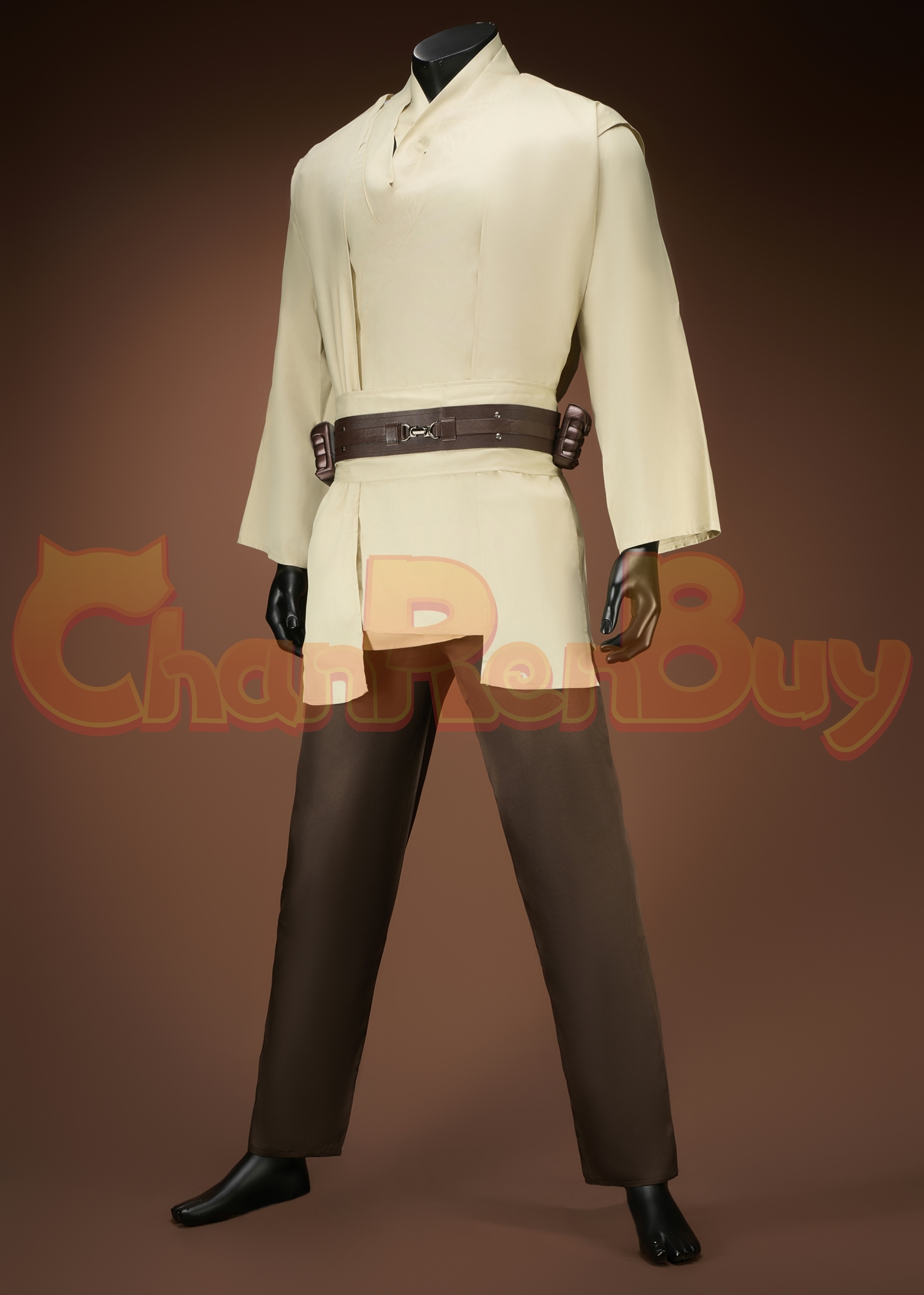 Star Wars: Episode I Qui-Gon jinn Costume The Phantom Menace Suit Cosplay