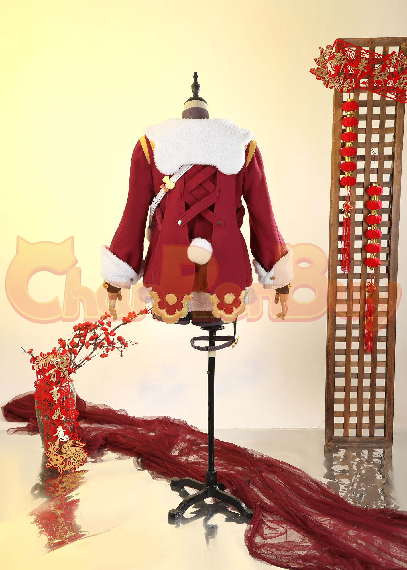 Xiangling Costume Genshin Impact Lantern Rite Suit Cosplay
