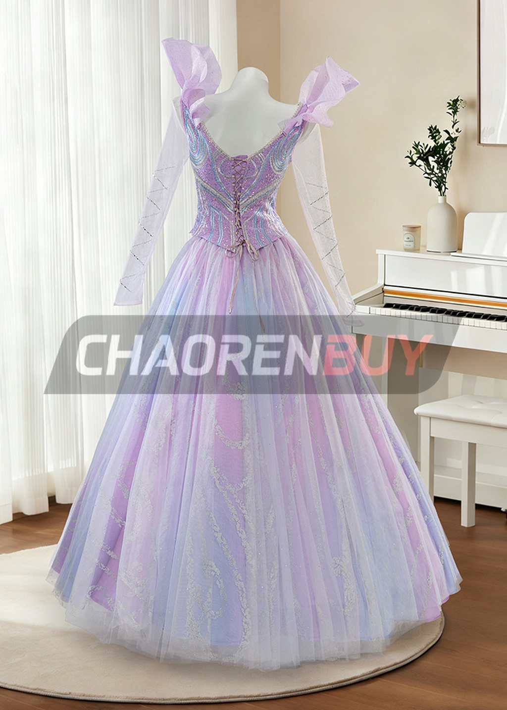 Glinda Costume Season 2 For Good Suit Cosplay Purple Skirt