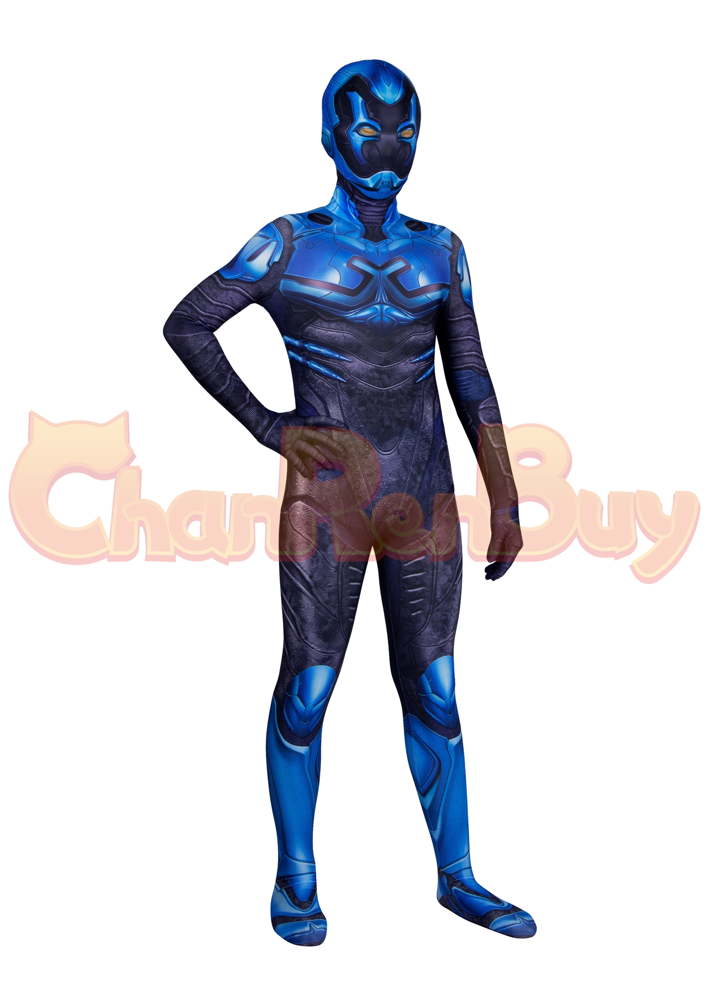 Blue Beetle Costume Jaime Reyes Bodysuit Cosplay for Kids