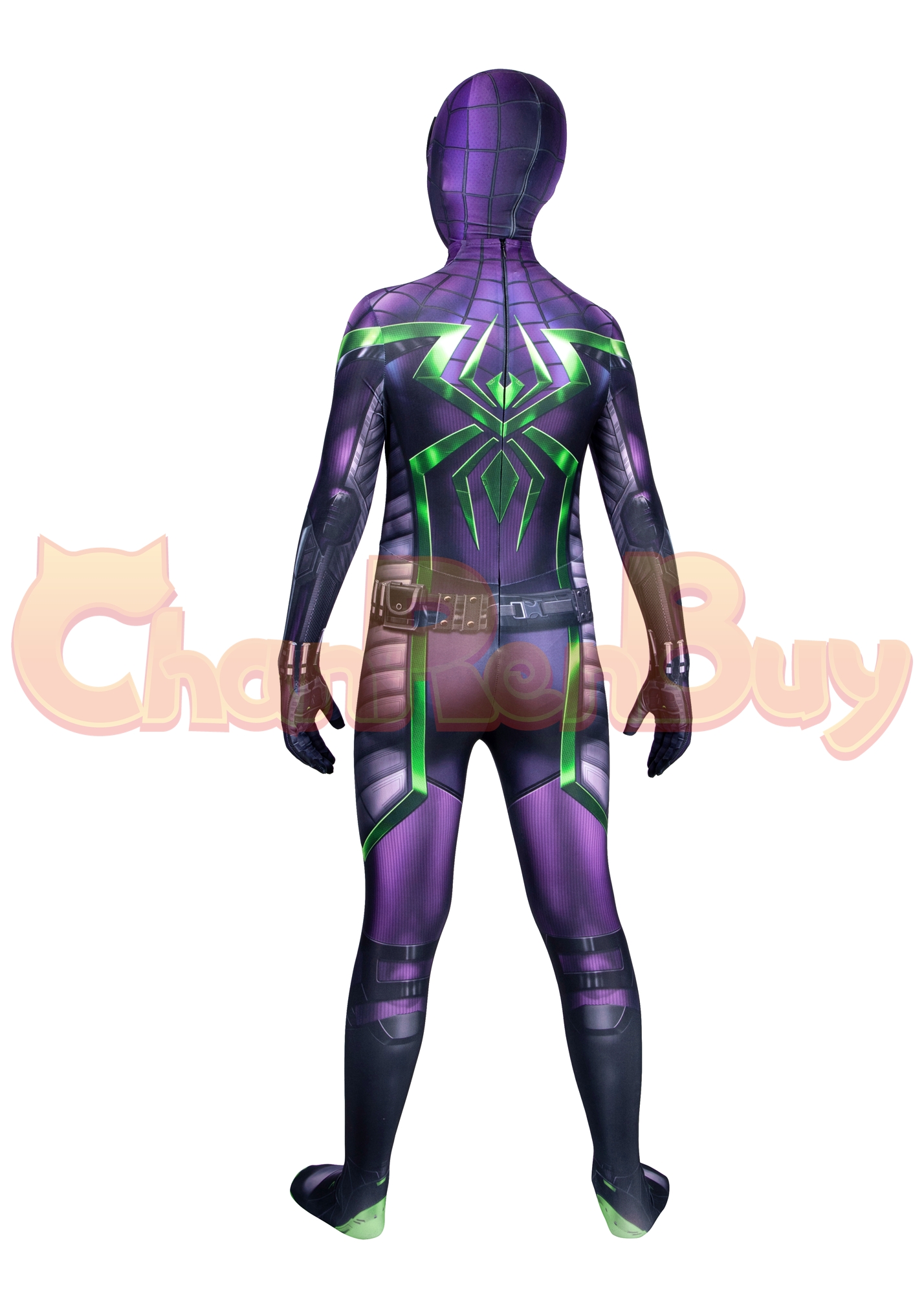 Miles Morales Purple Reign Suit Costume  Marvel's Spider-Man Bodysuit Cosplay for Kids