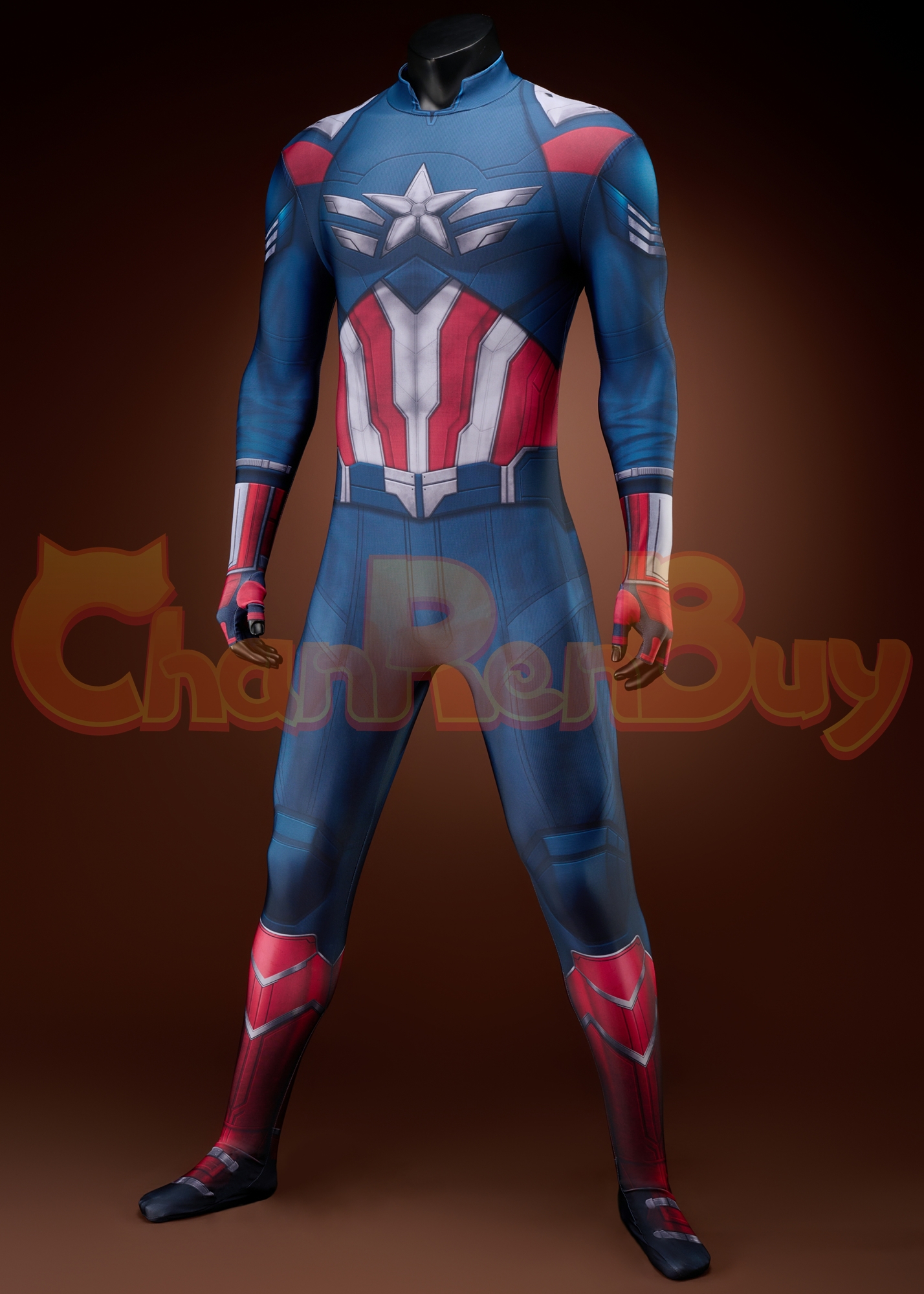 Captain America Costume Bodysuit Sam Wilson Brave New World Suit Cosplay