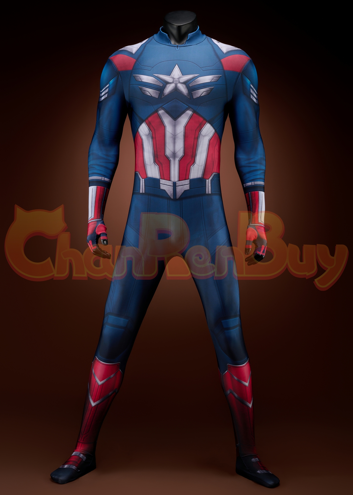 Captain America Costume Bodysuit Sam Wilson Brave New World Suit Cosplay