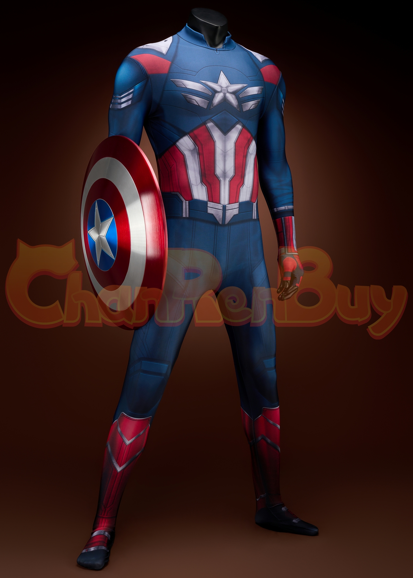 Captain America Costume Bodysuit Sam Wilson Brave New World Suit Cosplay