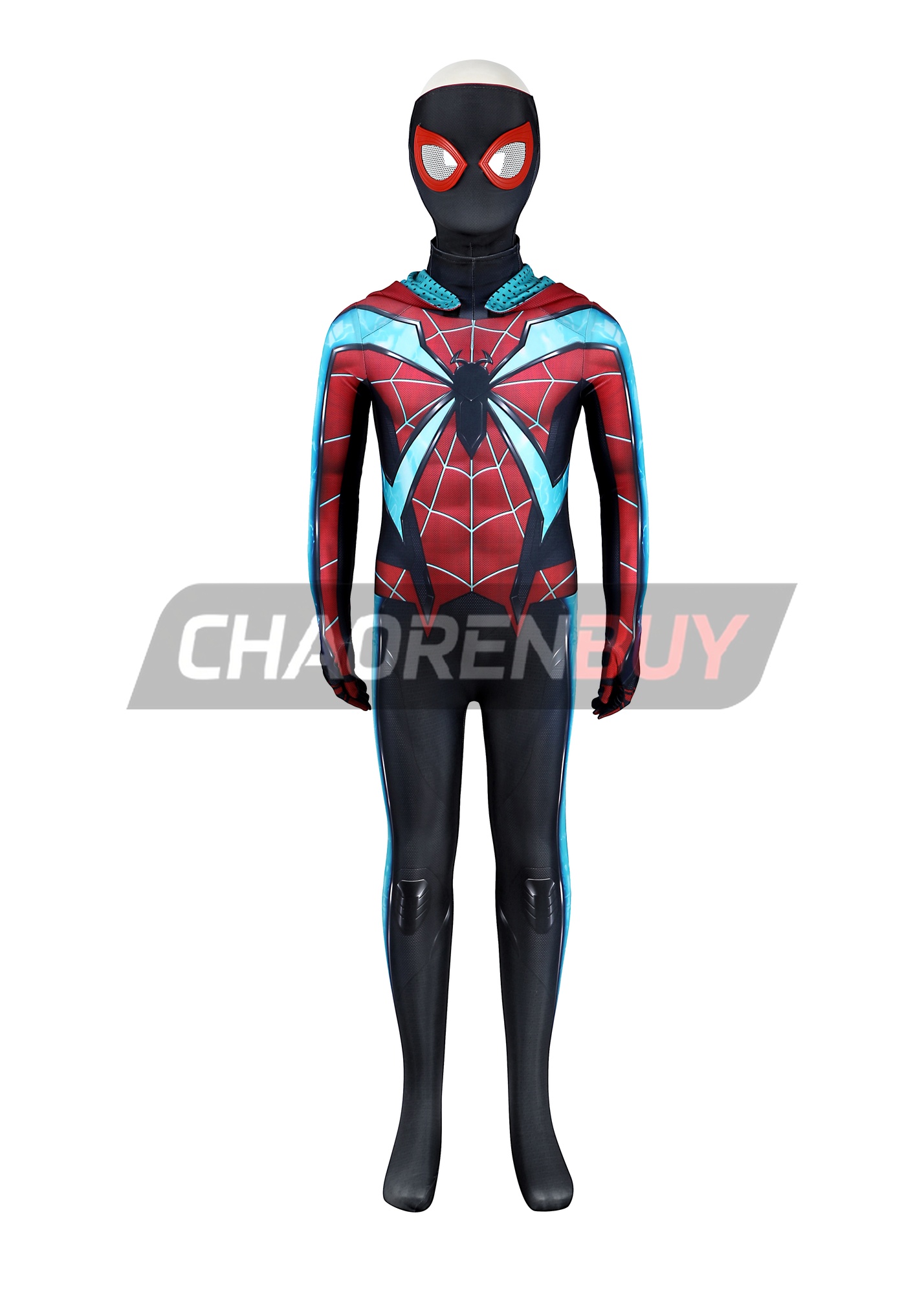 Miles Morales Evolved Suit Costume Bodysuit Marvel's Spider-Man 2 Cosplay for Kids