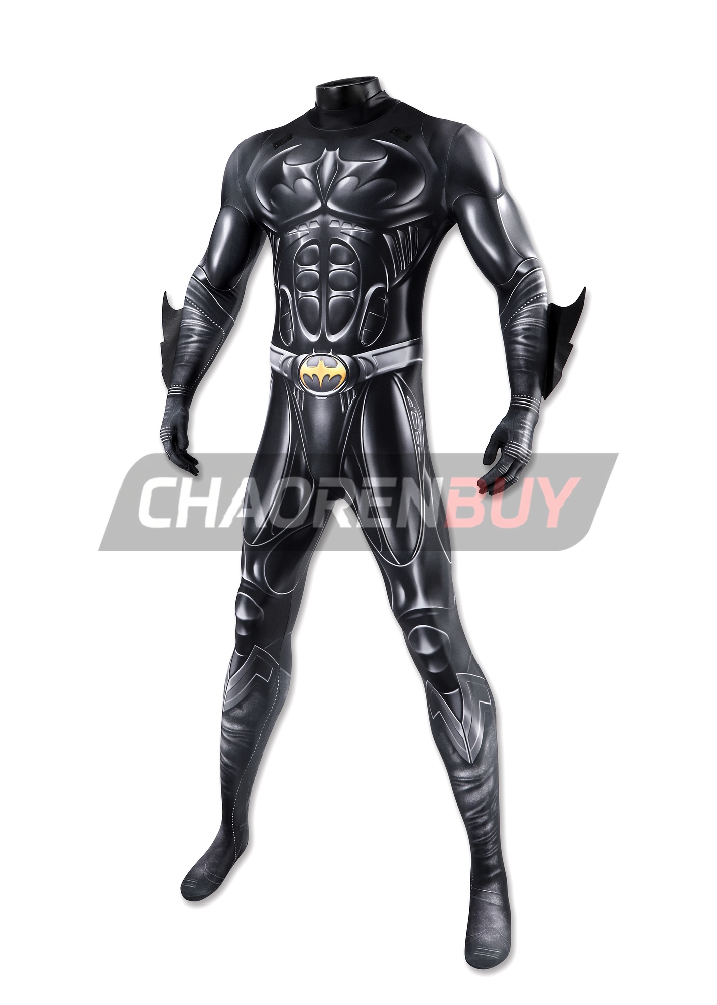 Bruce Wayne Costume Superhero Bat Style Man Bodysuit Cosplay