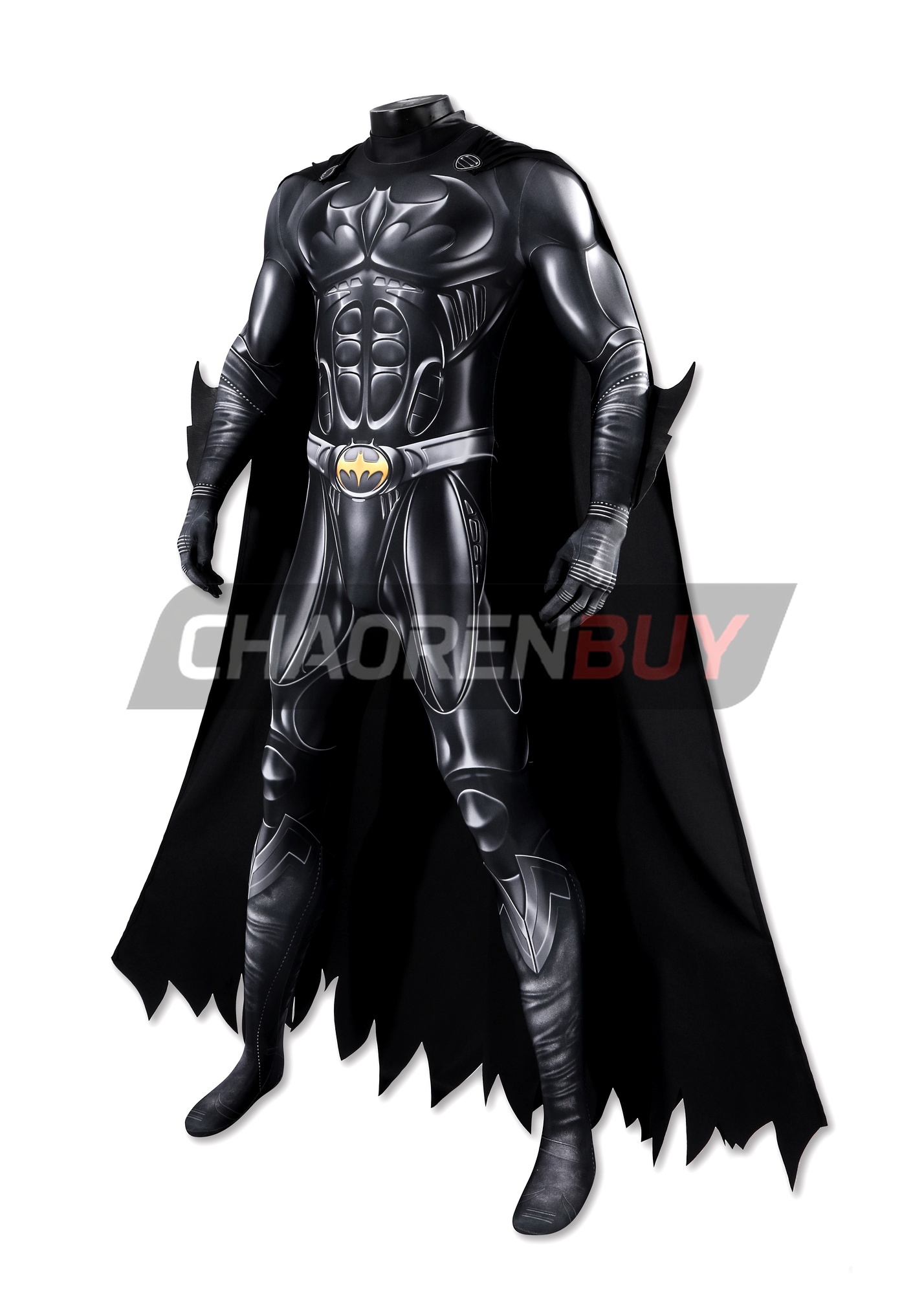 Bruce Wayne Costume Superhero Bat Style Man Bodysuit Cosplay