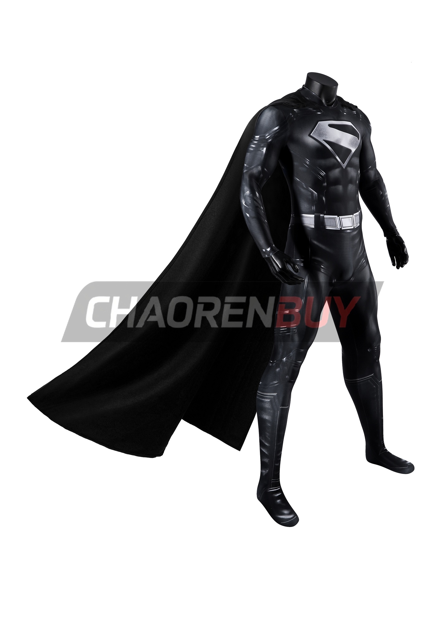 Superhero Man Costume Bodysuit Cosplay Black Version