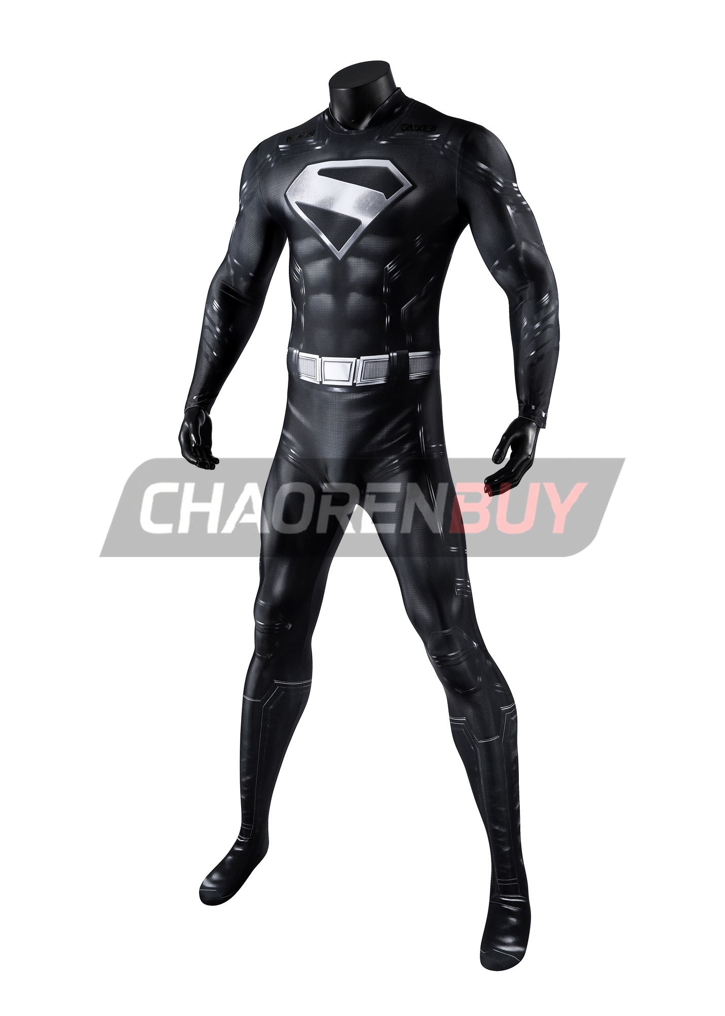 Superhero Man Costume Bodysuit Cosplay Black Version