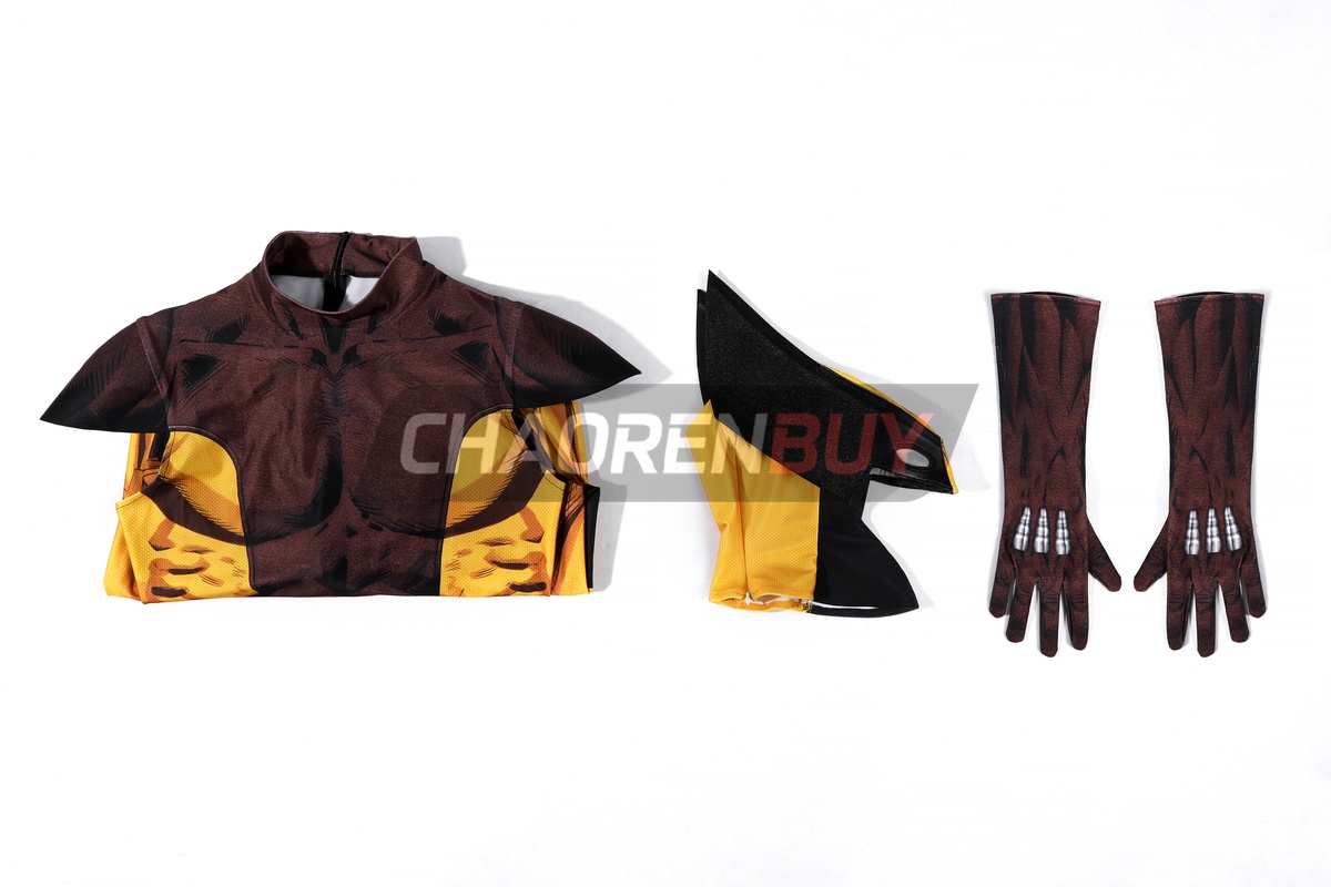 Wolverine Costume X-Men Bodysuit Cosplay Brown Suit