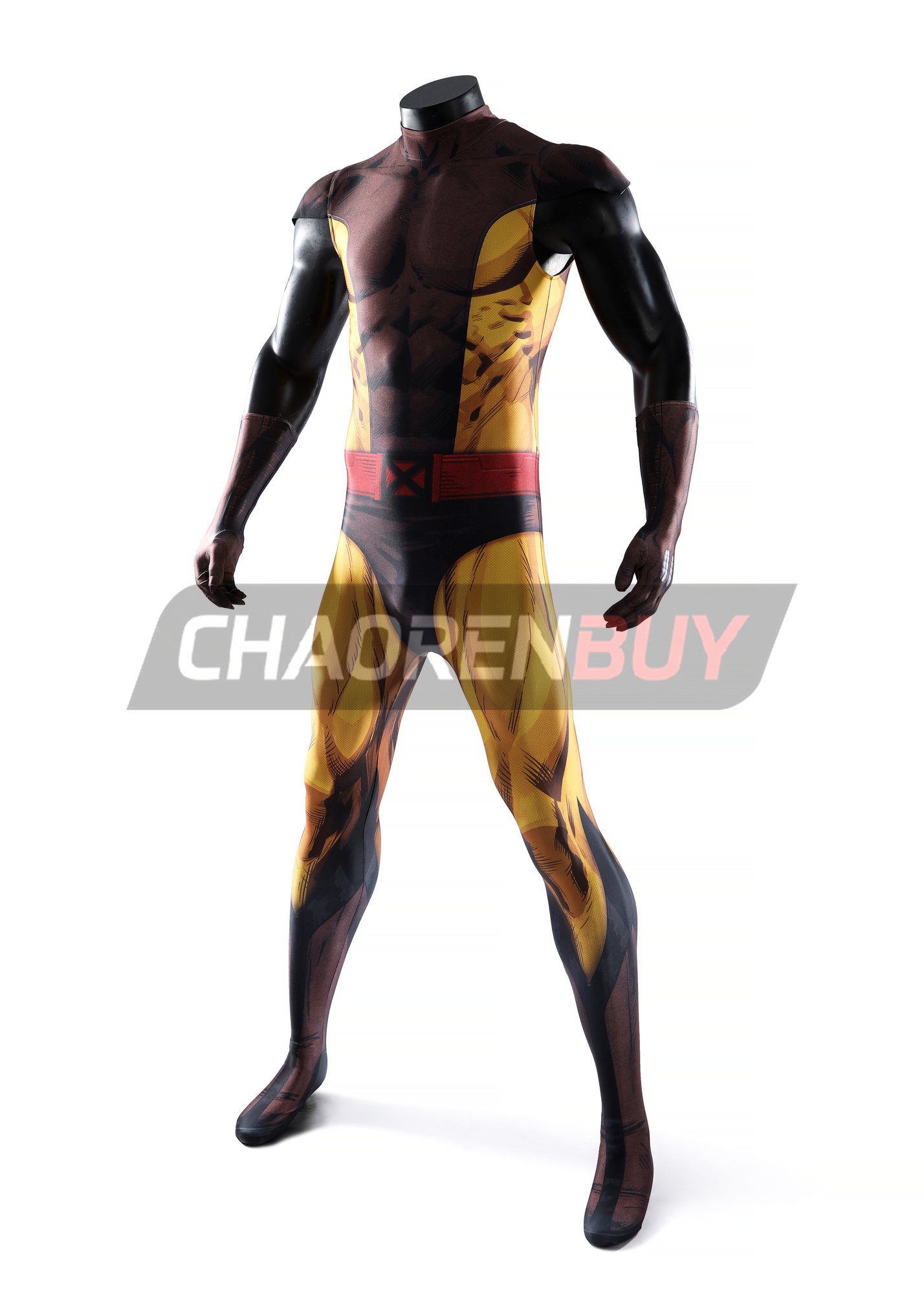 Wolverine Costume X-Men Bodysuit Cosplay Brown Suit