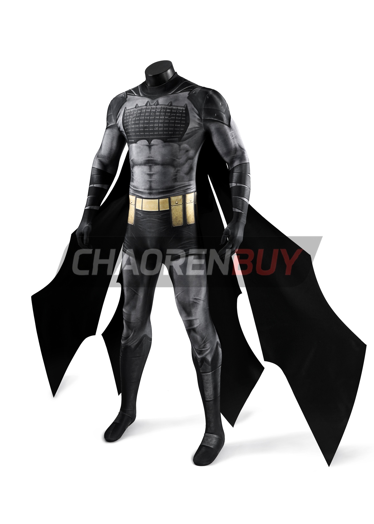Absolute Bruce Wayne Costume Superhero Bat Style Man Bodysuit Cosplay