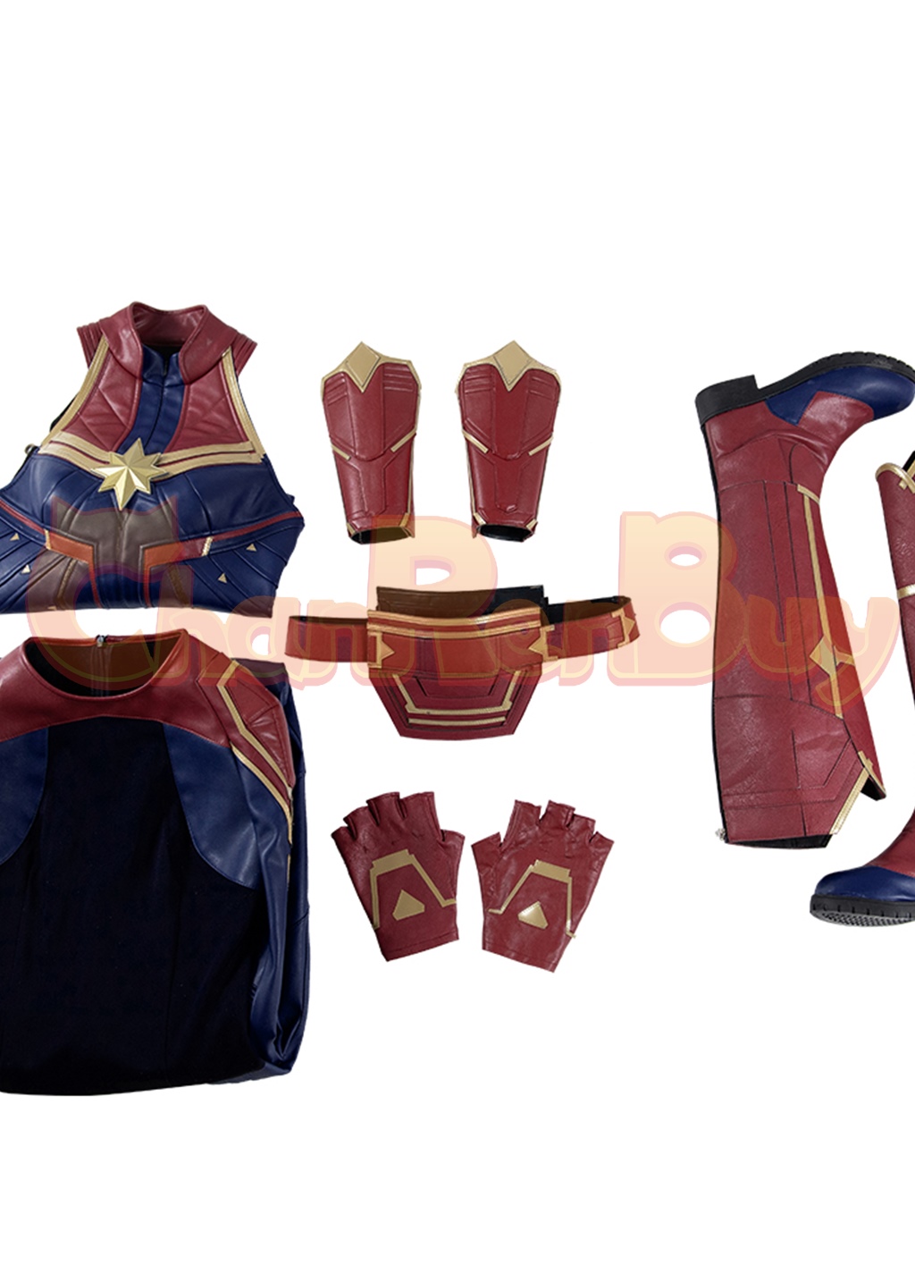 Carol Danvers Costume Captain Marvel Suit Cosplay Bodysuit