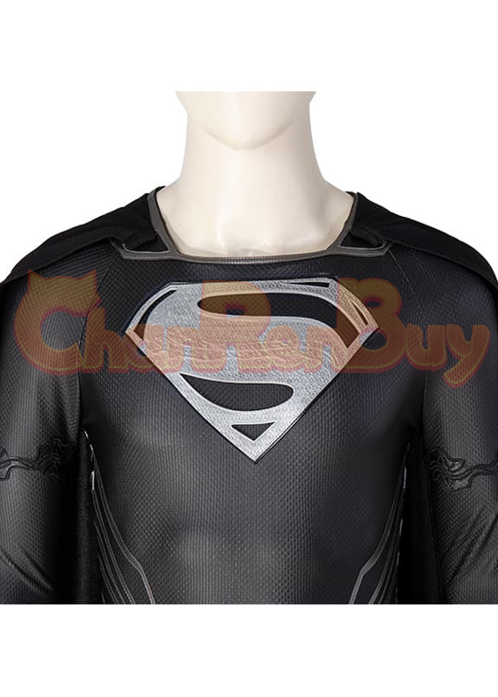 Superhero Man Costume Clark Kent Cosplay Black Suit 