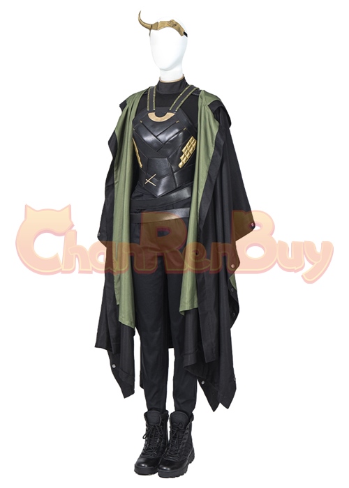 Lady Loki Sylvie Costume Cosplay Suit Boots Outfit