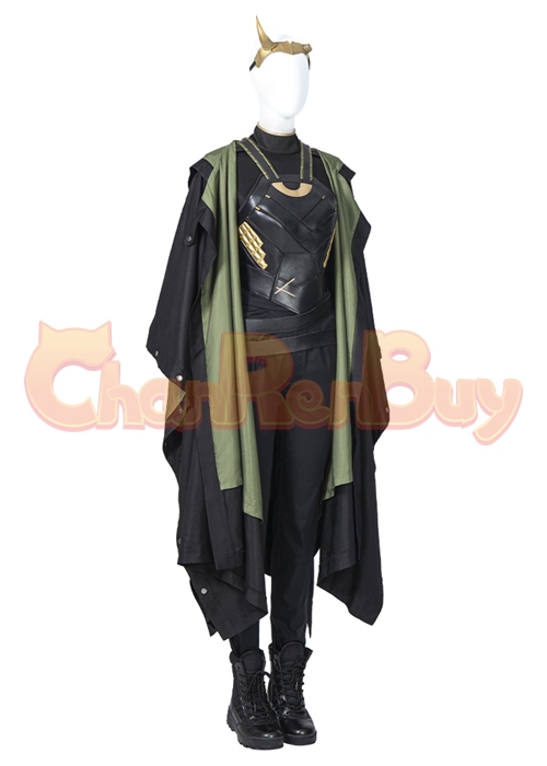 Lady Loki Sylvie Costume Cosplay Suit Boots Outfit