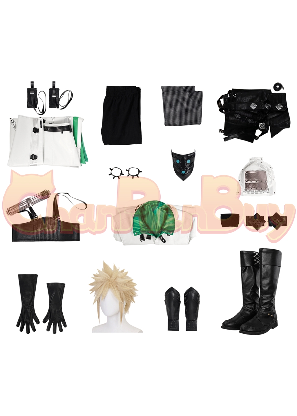 Young Cloud Strife Costume Final Fantasy VII Suit Cosplay