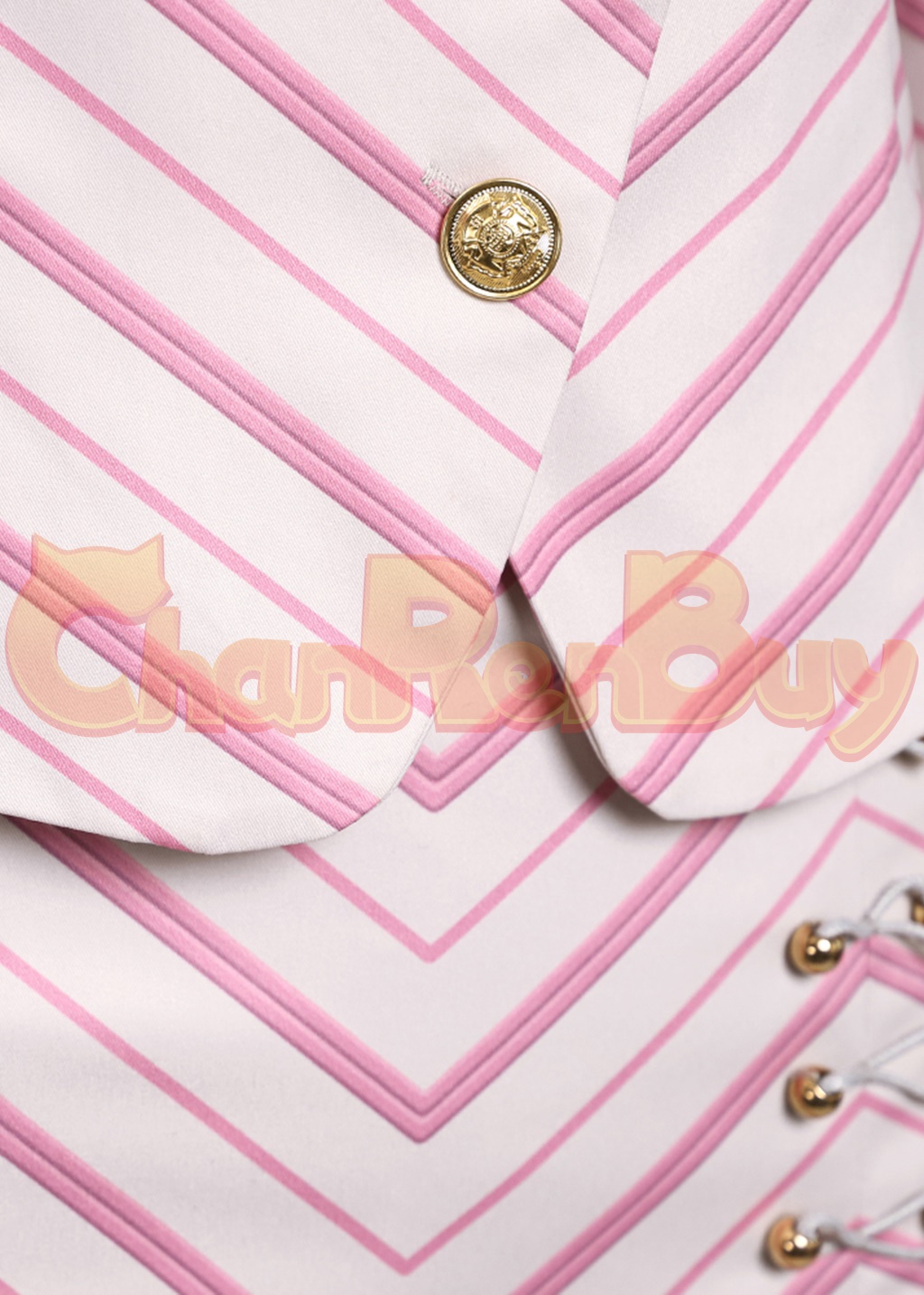 Glinda Costume Wicked Cosplay Pinstripe Suit