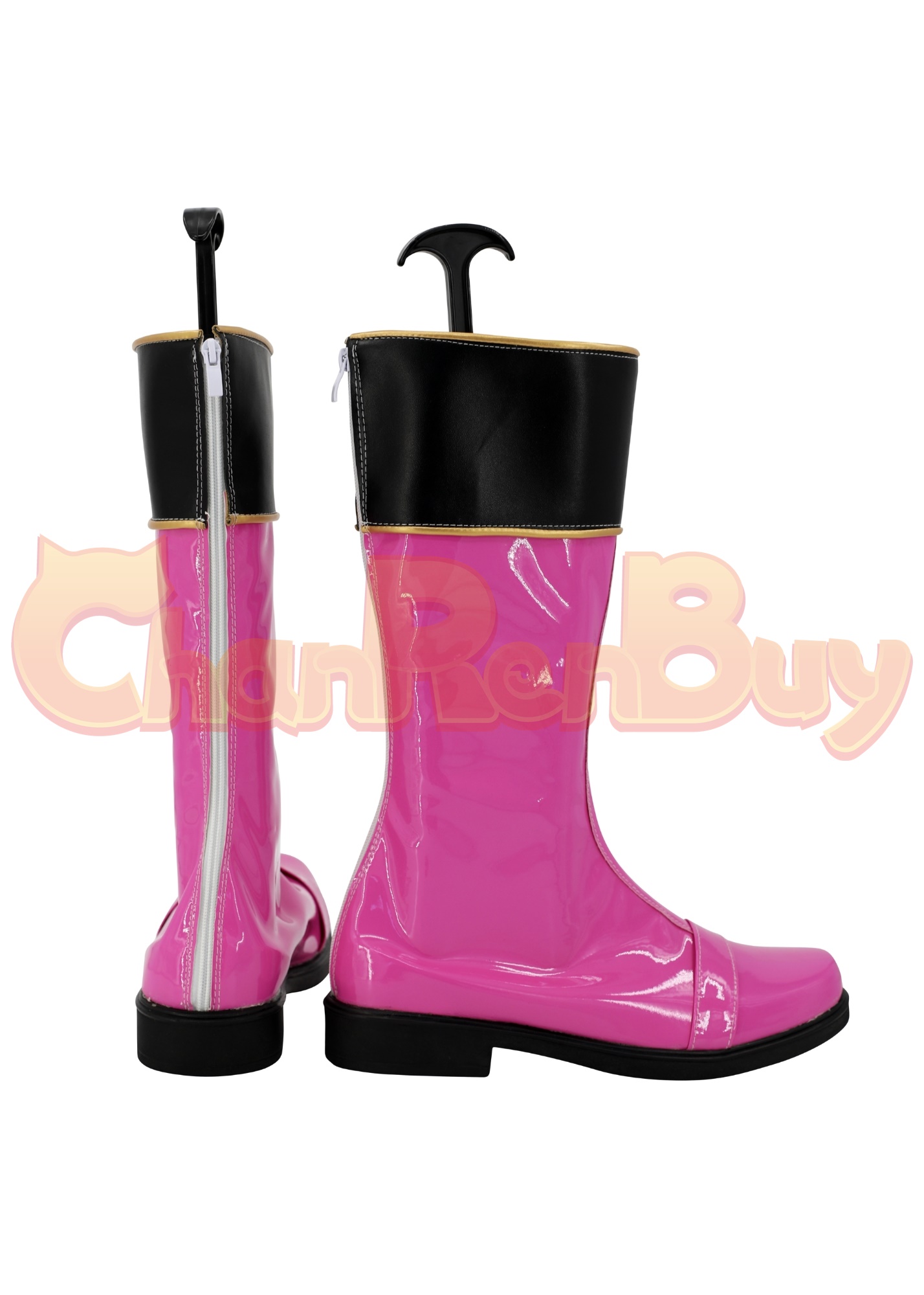 Pink Magician Shoes Women Maho Sentai Magiranger Boots Cosplay