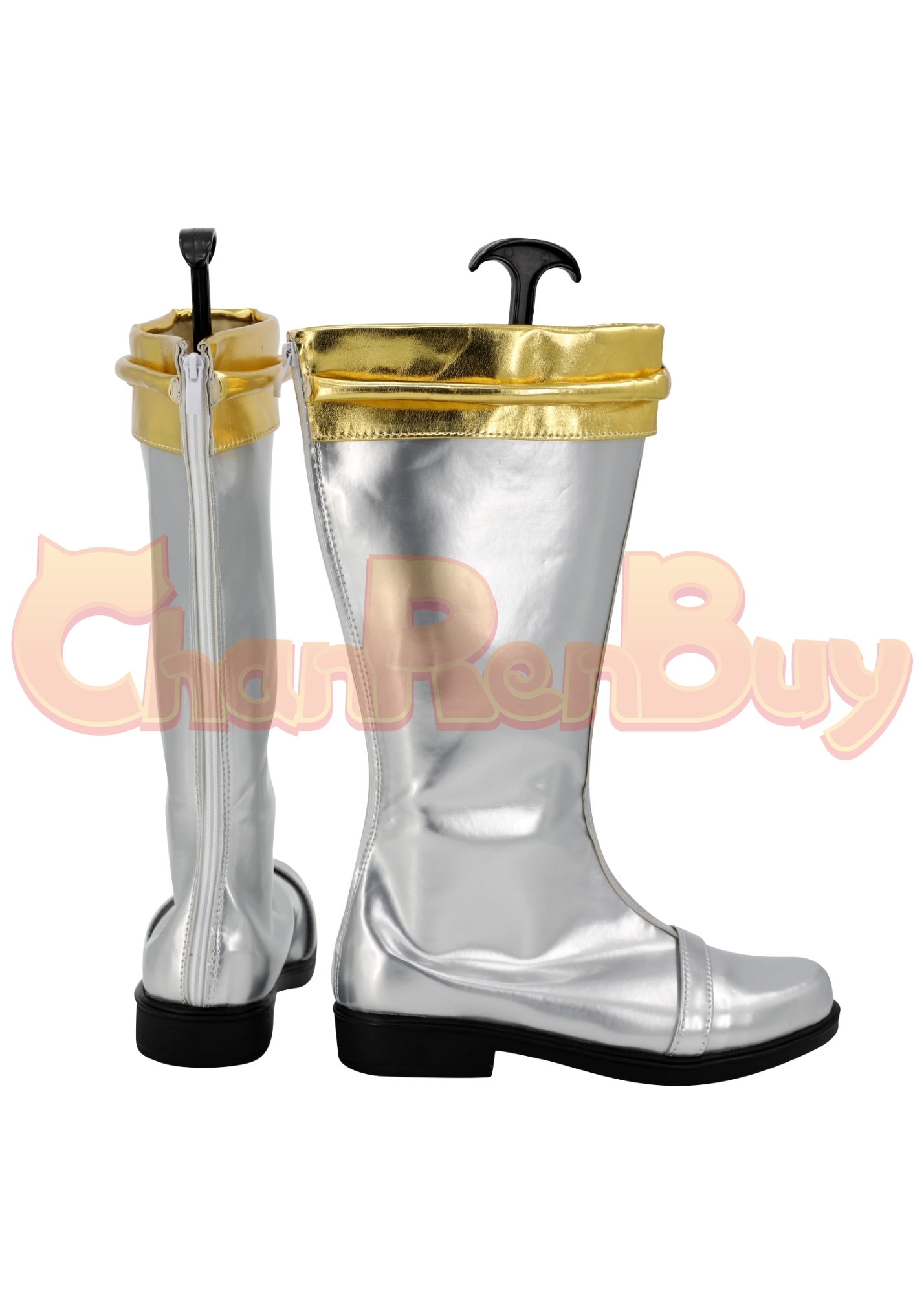 Kyoryu Silver Shoes Men Zyuden Sentai Kyoryuger Boots Cosplay