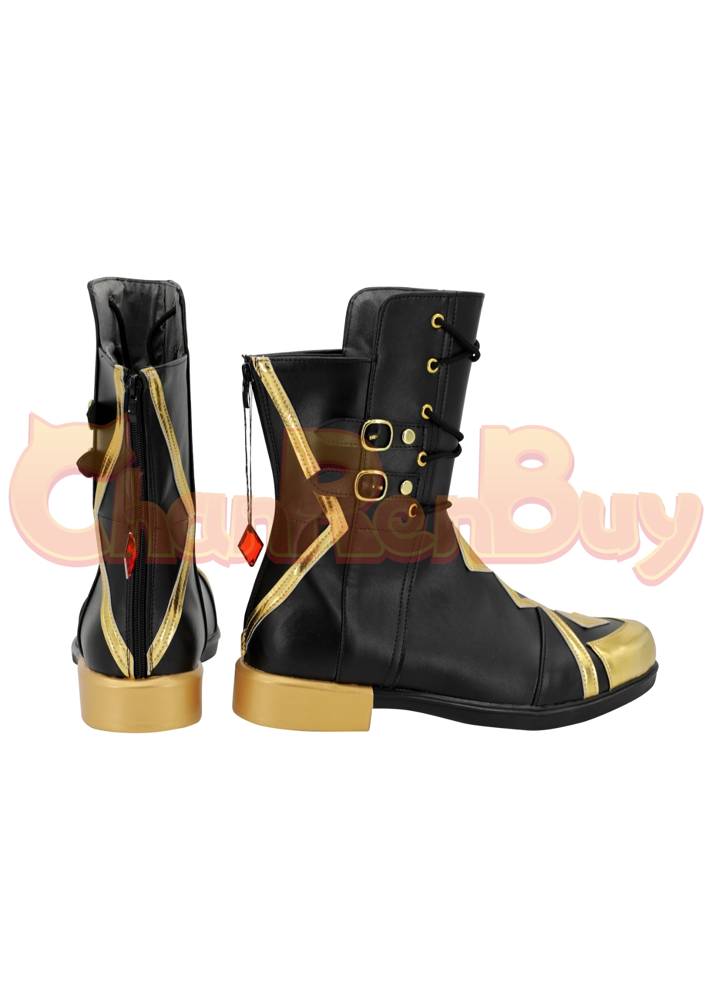 Fatui Arlecchino Shoes Women Genshin Impact Boots Cosplay