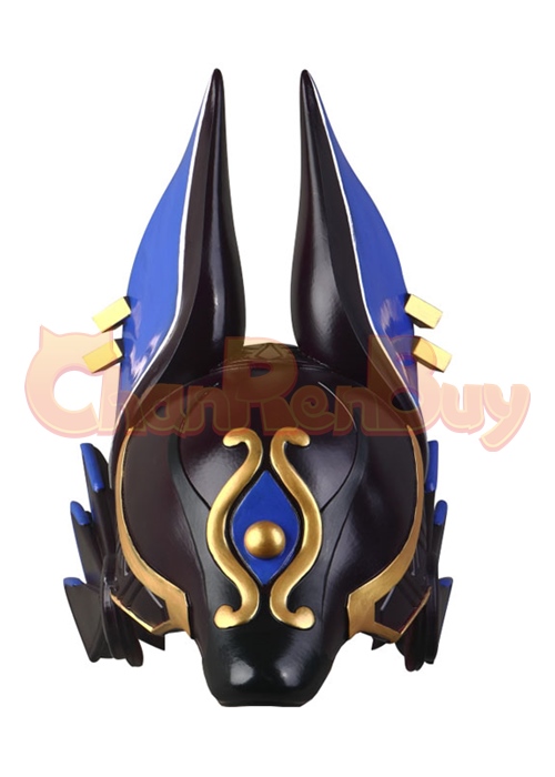 Genshin Impact Mask Cyno Headgear Cosplay Blue Ver