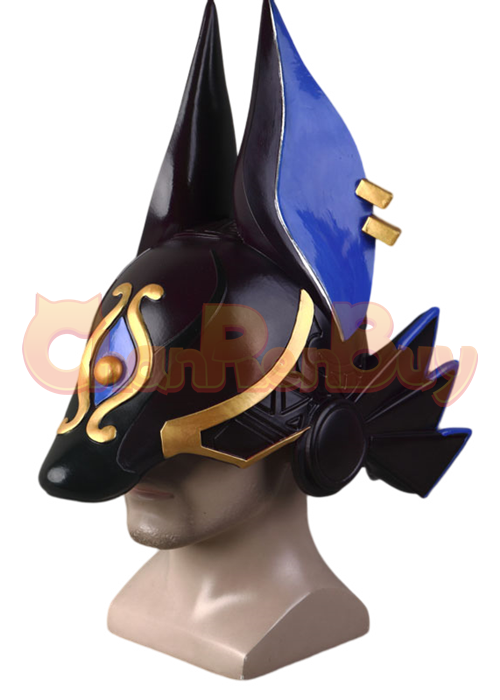 Genshin Impact Mask Cyno Headgear Cosplay Blue Ver
