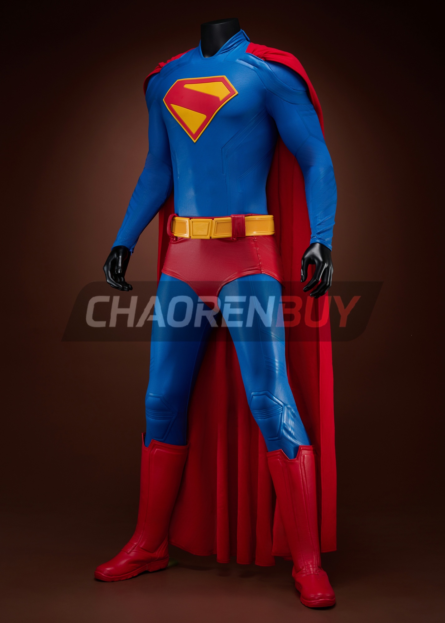 Superhero Man Costume Clark Kent Suit Cosplay Top Level
