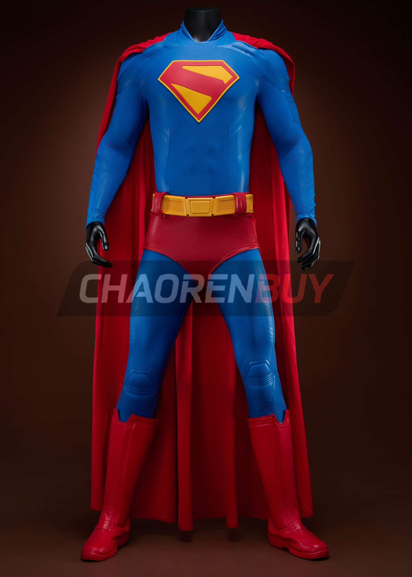 Superhero Man Costume Clark Kent Suit Cosplay Top Level