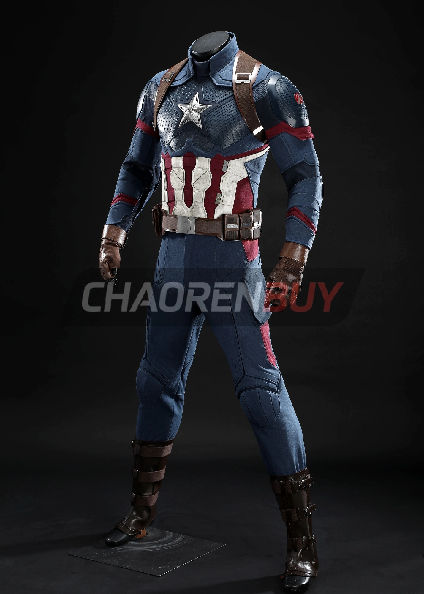 Captain America Costume Avengers: Endgame Steven Rogers Suit Cosplay Top Level