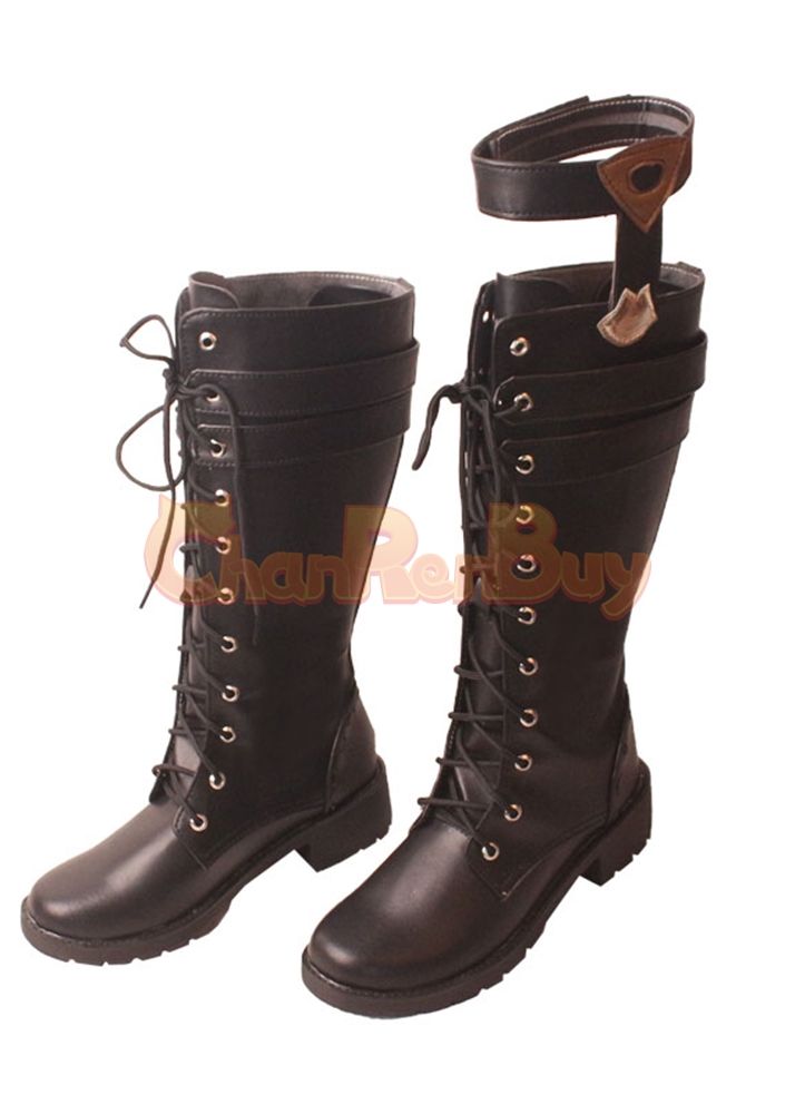 Lynette Shoes Genshin Impact Boots Cosplay Black Ver