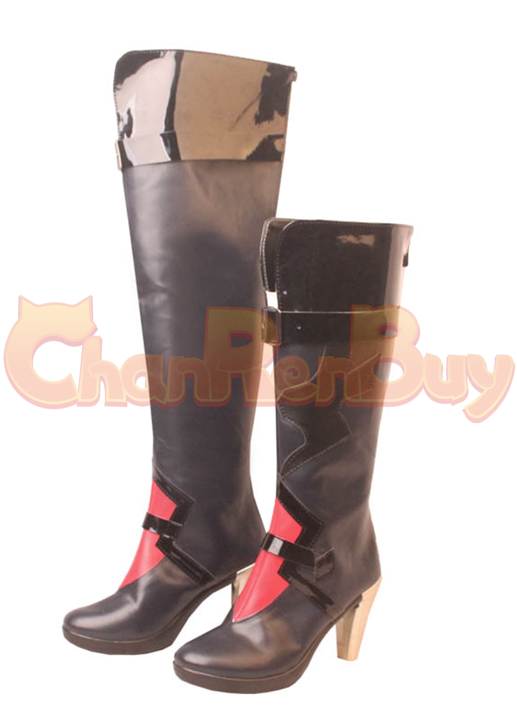 Acheron Shoes Honkai: Star Rail Long Boots Cosplay