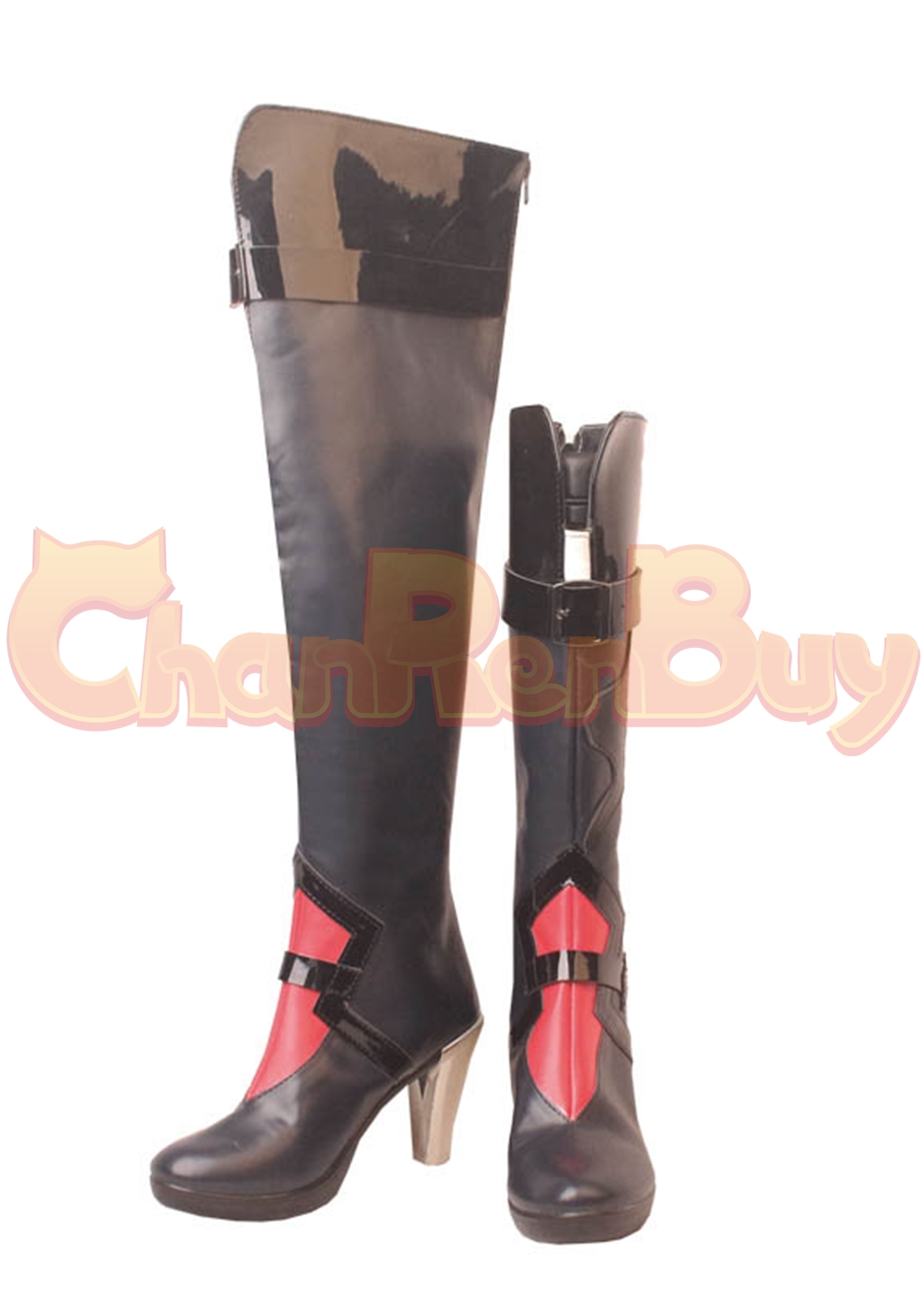 Acheron Shoes Honkai: Star Rail Long Boots Cosplay