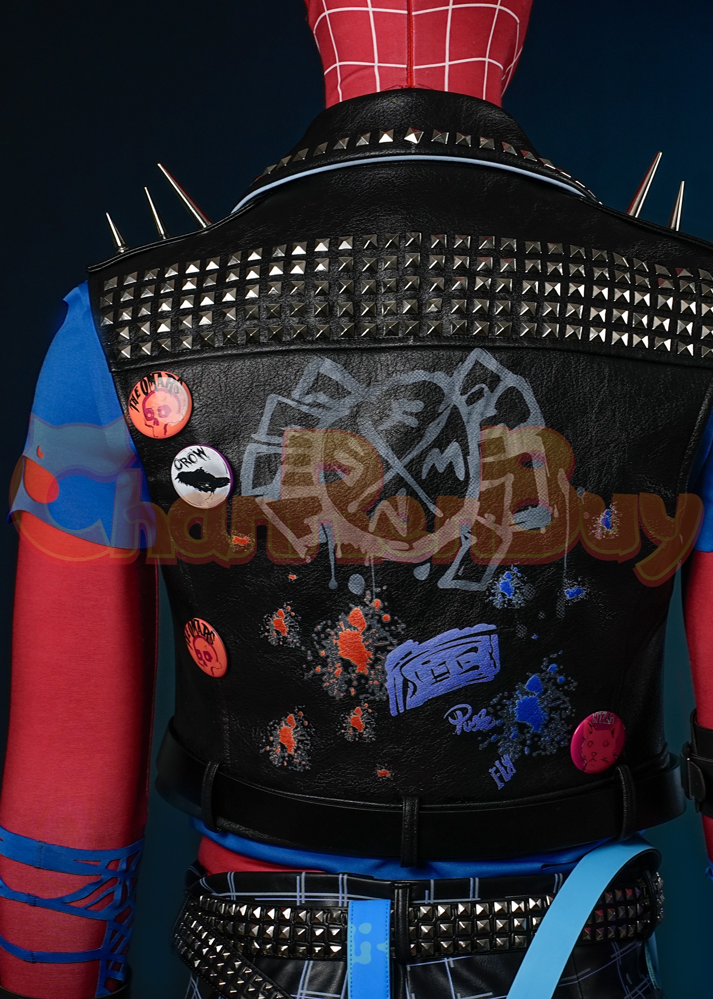 Spider-Punk Costume Spider-Man: Into the Spider-Verse Hobart Brown Suit Cosplay Upgrade Ver