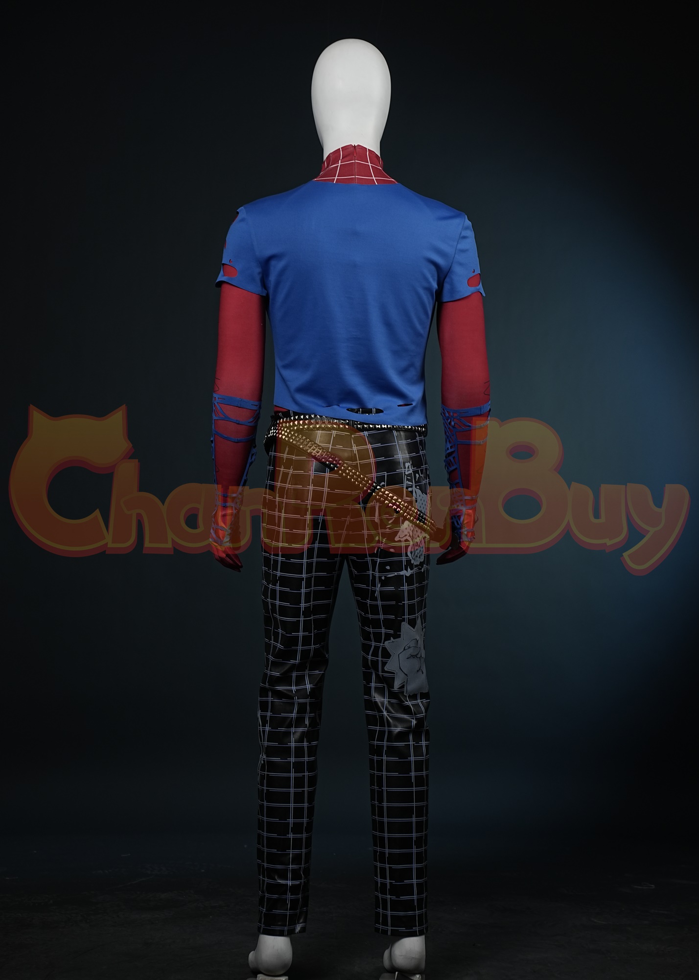 Spider-Punk Costume Spider-Man: Into the Spider-Verse Hobart Brown Suit Cosplay Upgrade Ver