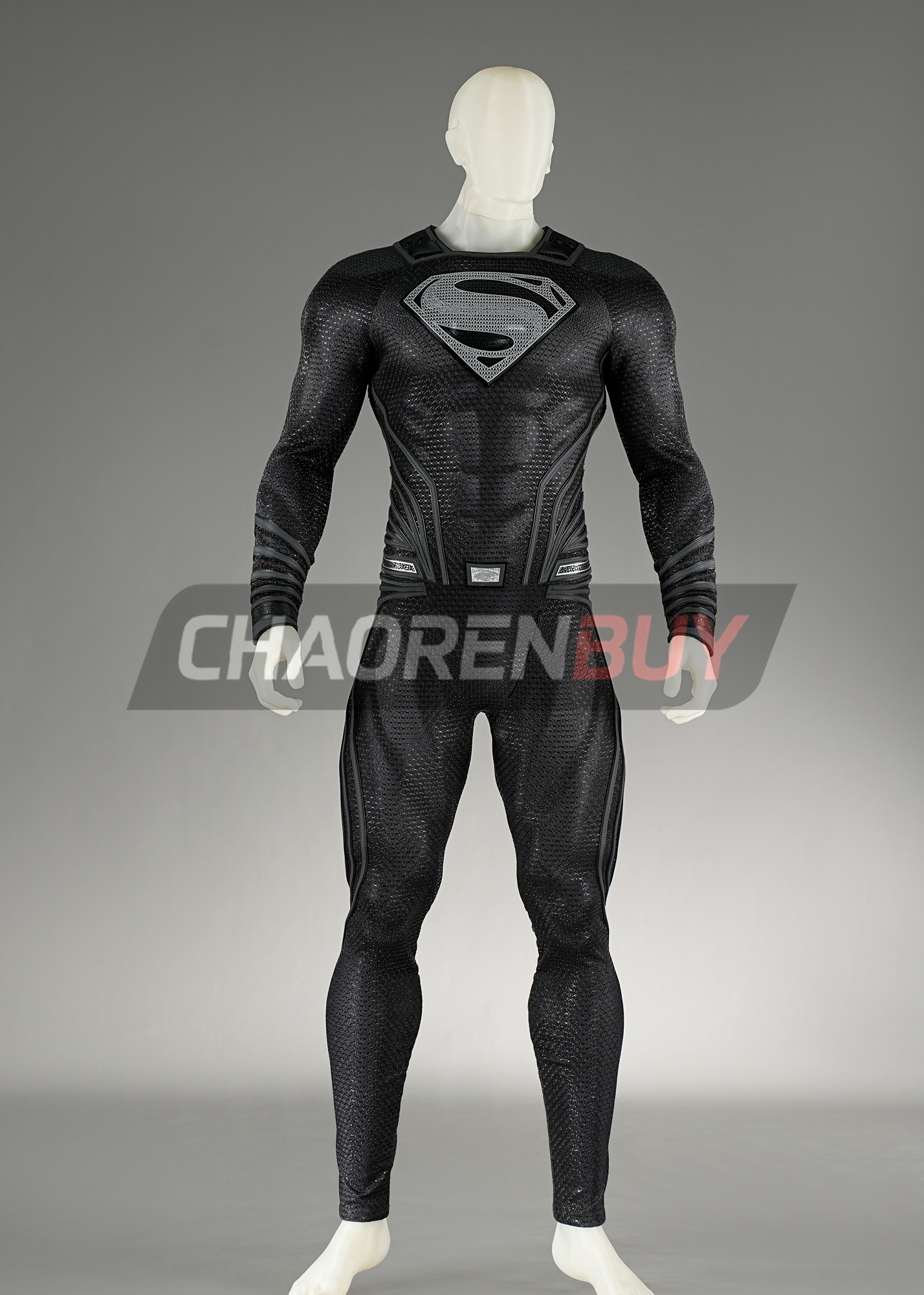 Superhero Man Costume Suit Cosplay Black Ver