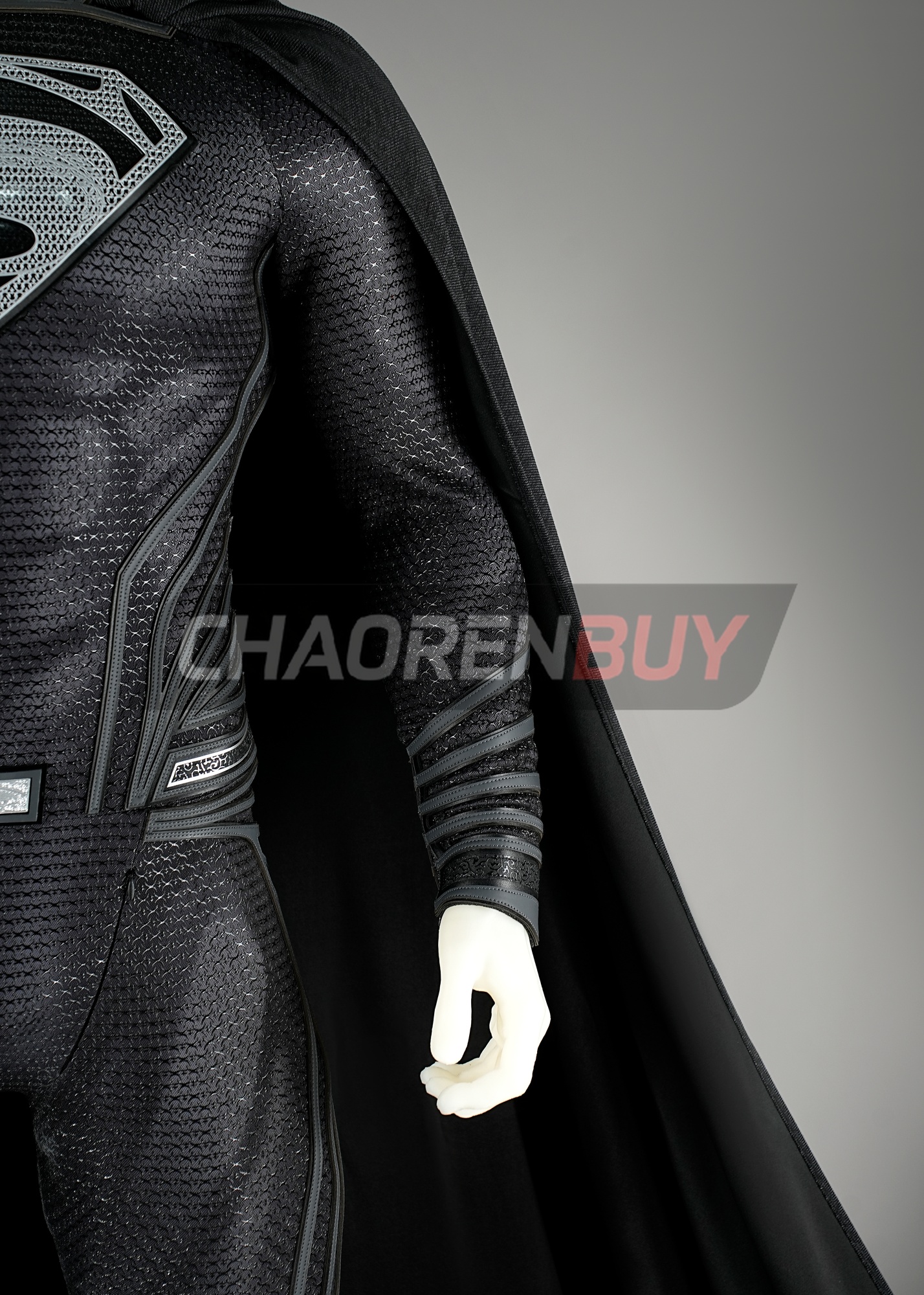 Superhero Man Costume Suit Cosplay Black Ver