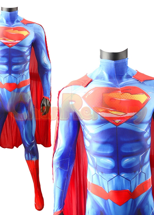 New 52 Superhero Man Costume Cosplay Bodysuit for Adult Kids